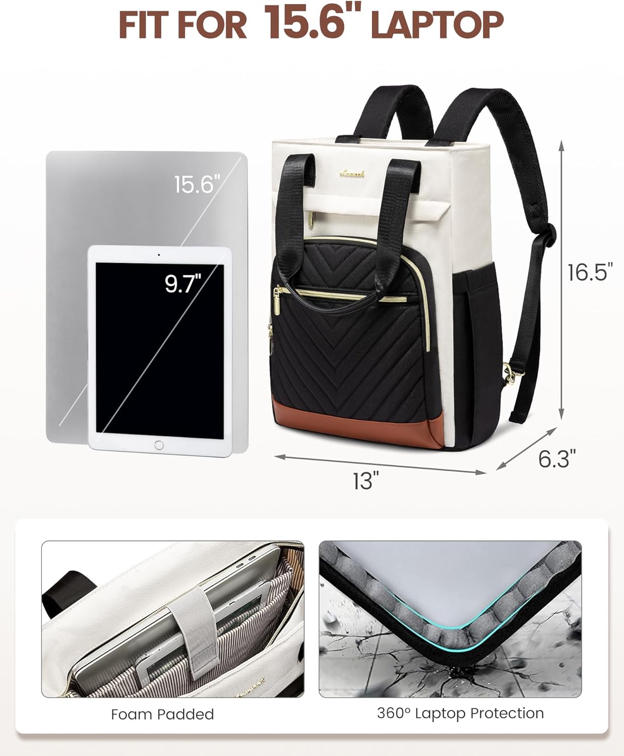 Wide Open Laptop Backpack, 15.6 17.3