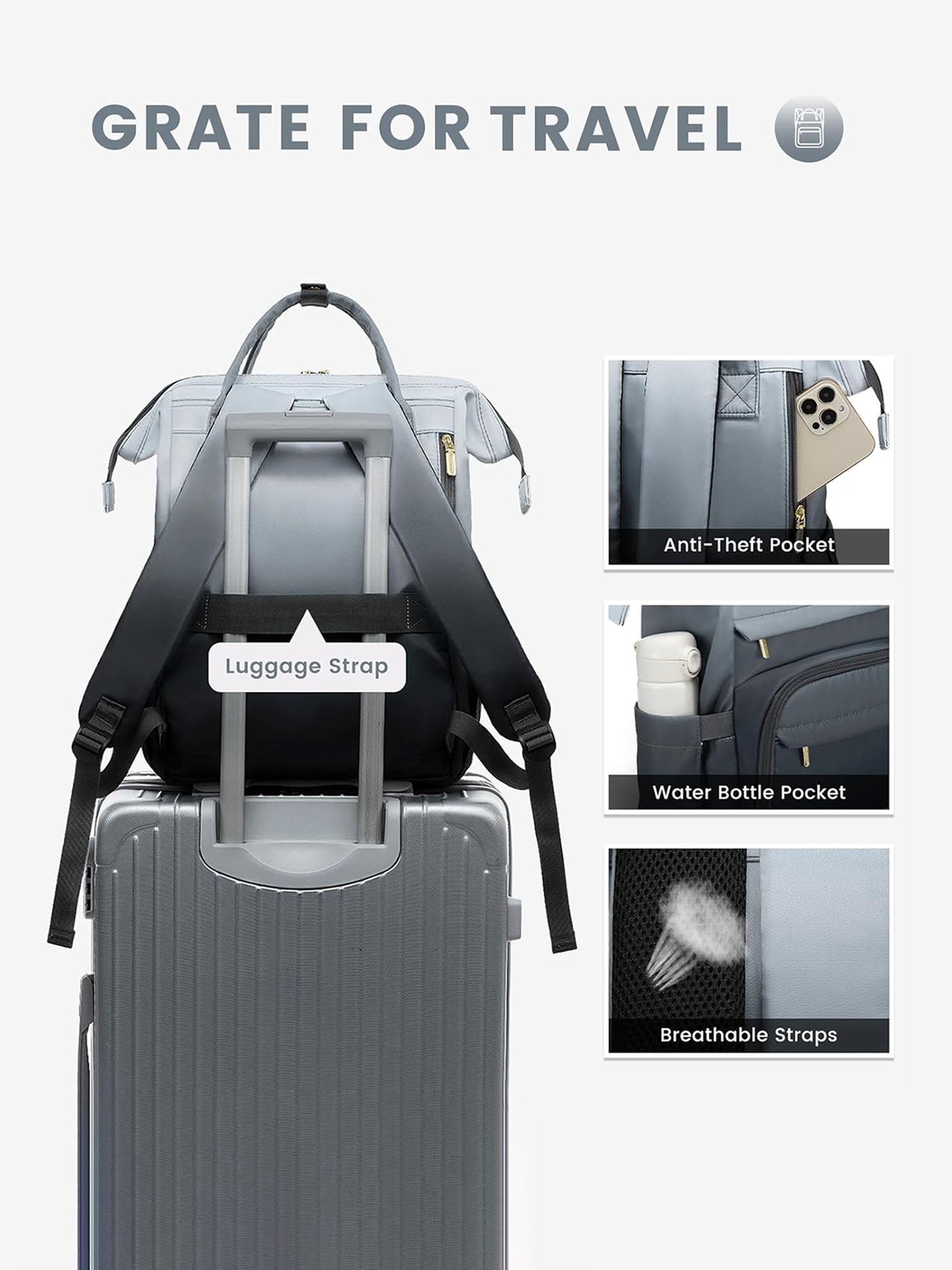 Multicolor Laptop Backpack, 15.6 17.3