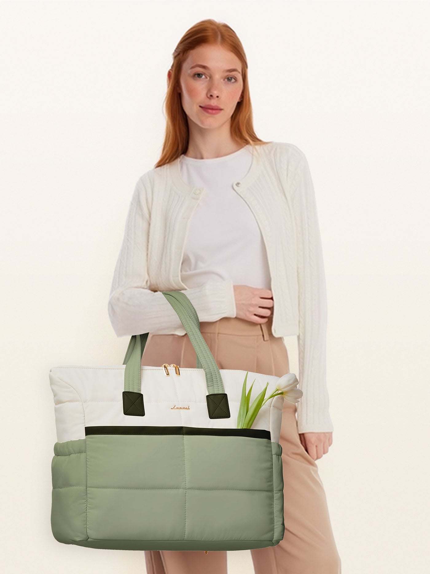 Multi-pocket Puffer Tote Bag, 15.6 17.3 (Only available in the US)