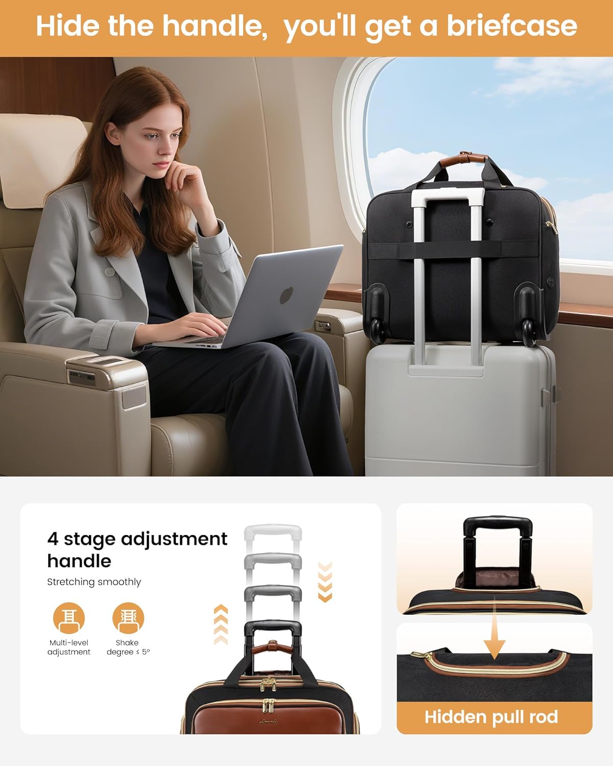 Rolling Laptop Bag, 17.3