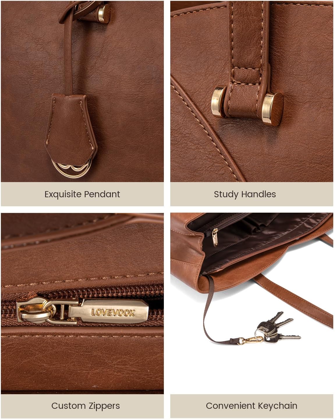 Professional Leather Computer Bag, 15.6