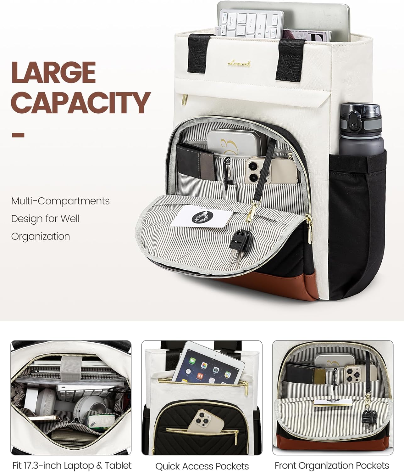 Wide Open Laptop Backpack, 15.6 17.3