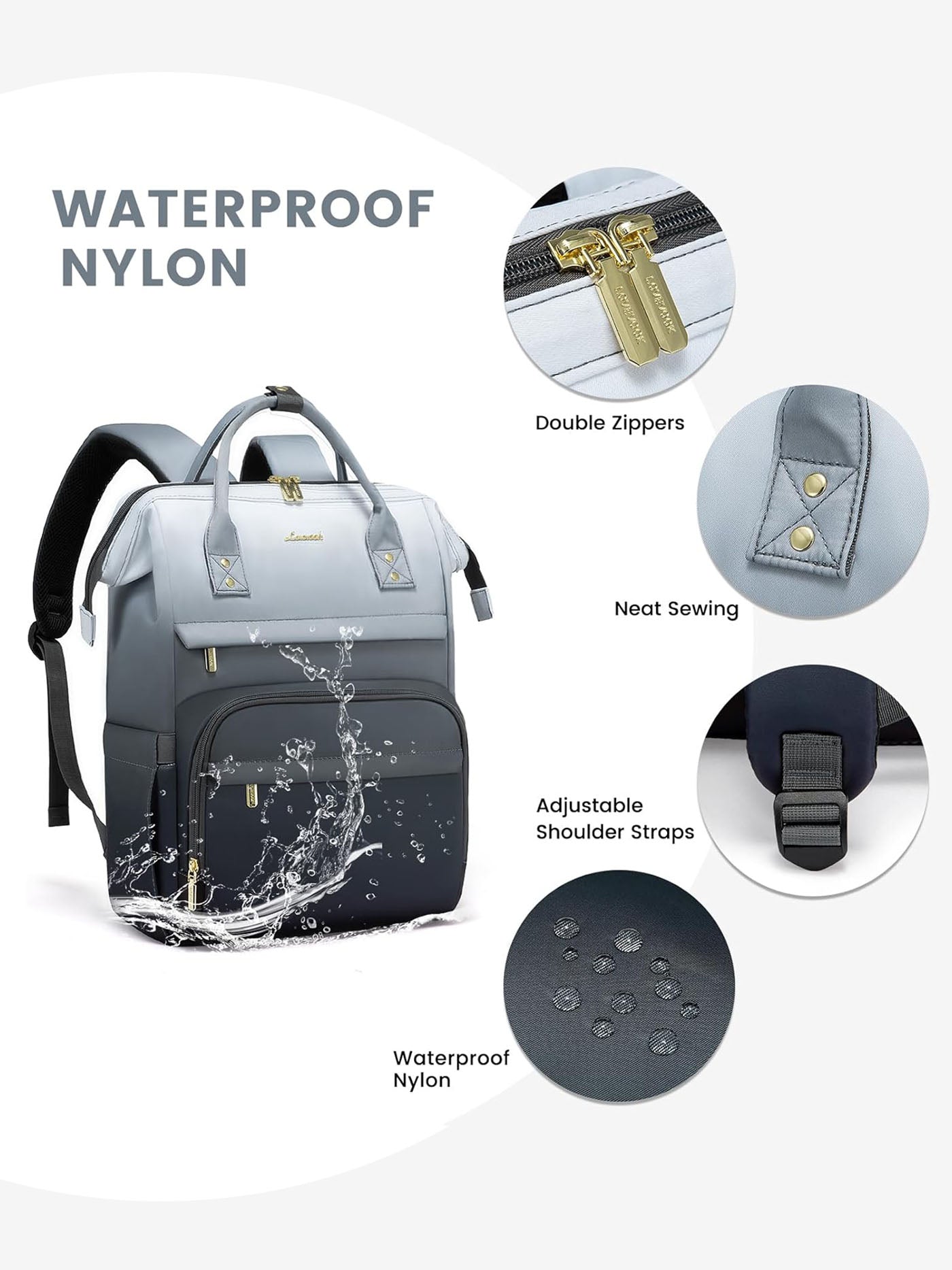 Multicolor Laptop Backpack, 15.6 17.3