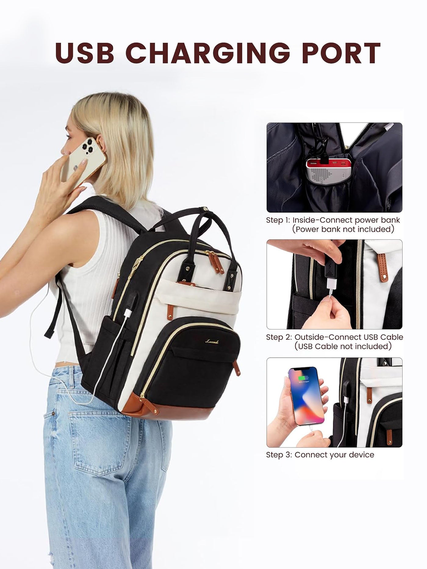 Molebelle Laptop Backpack, 15.6 17