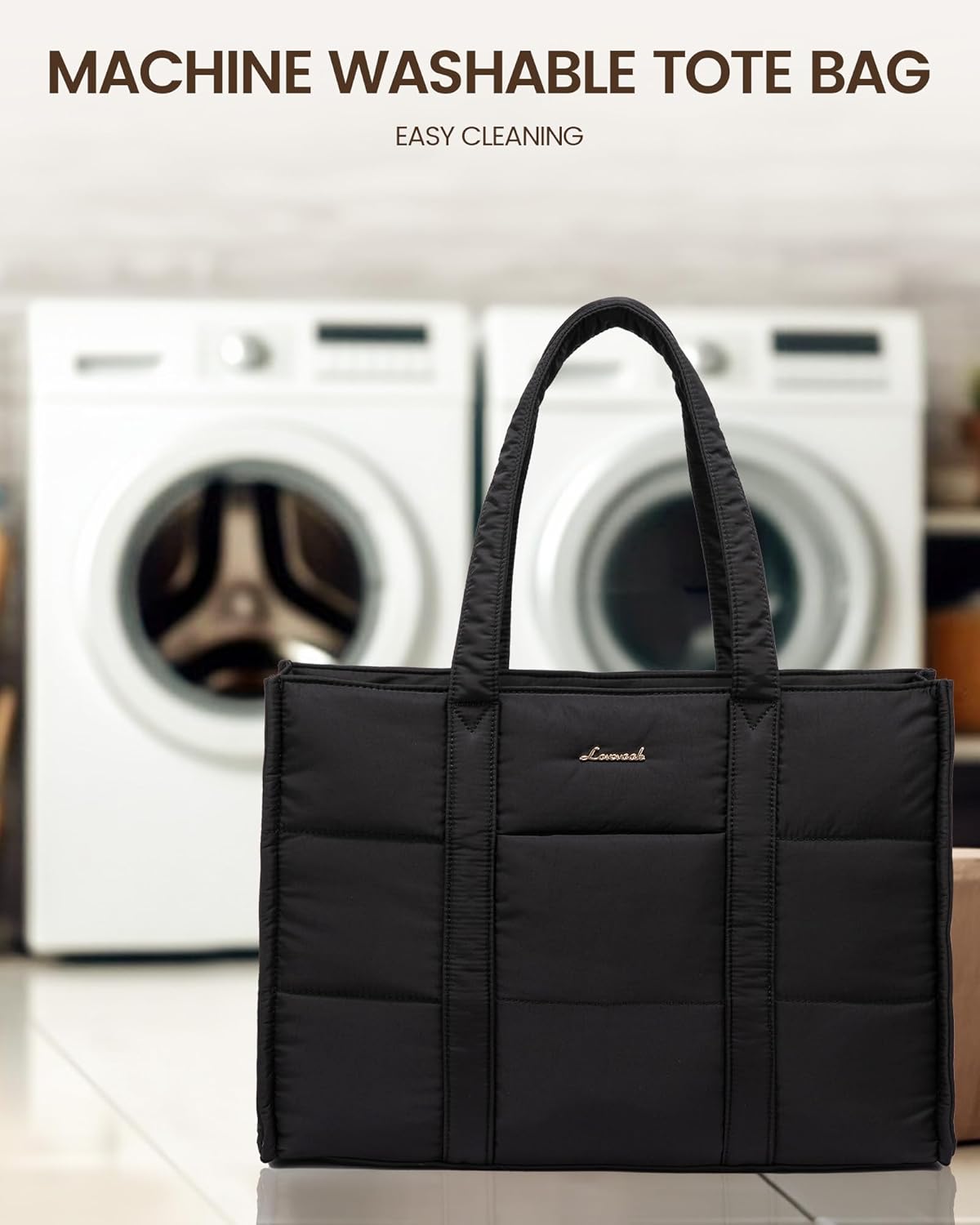 Puffer Tote Bag, 15.6 17