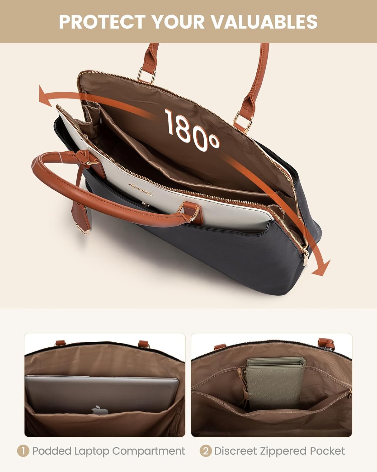 Stylish Laptop Tote Bag, 15.6