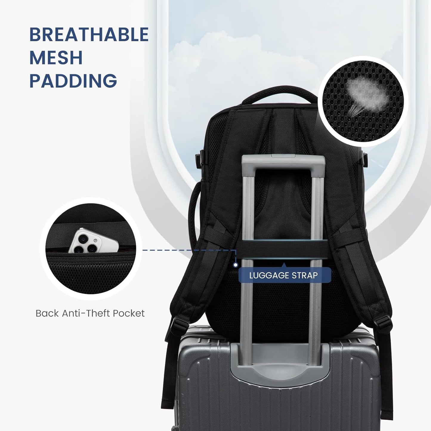 Travel Laptop Backpack, 35L 45L