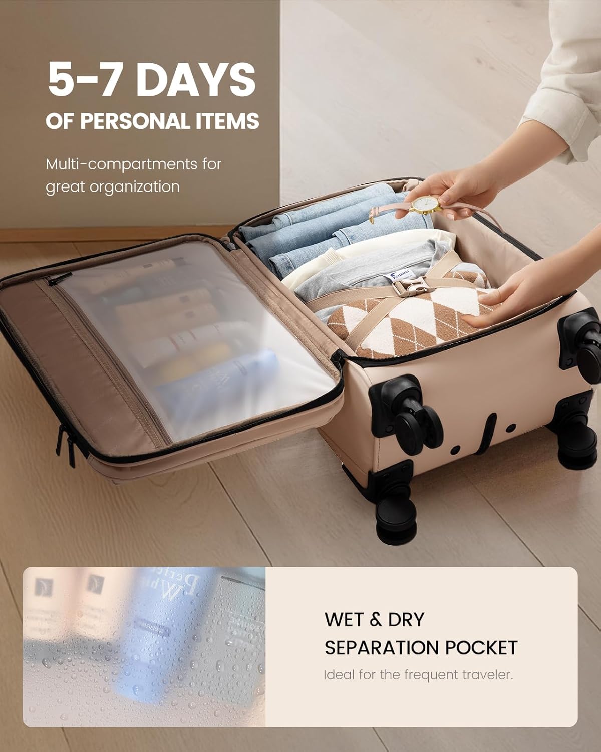 Spinner Carry On Luggage, 22(US ONLY)