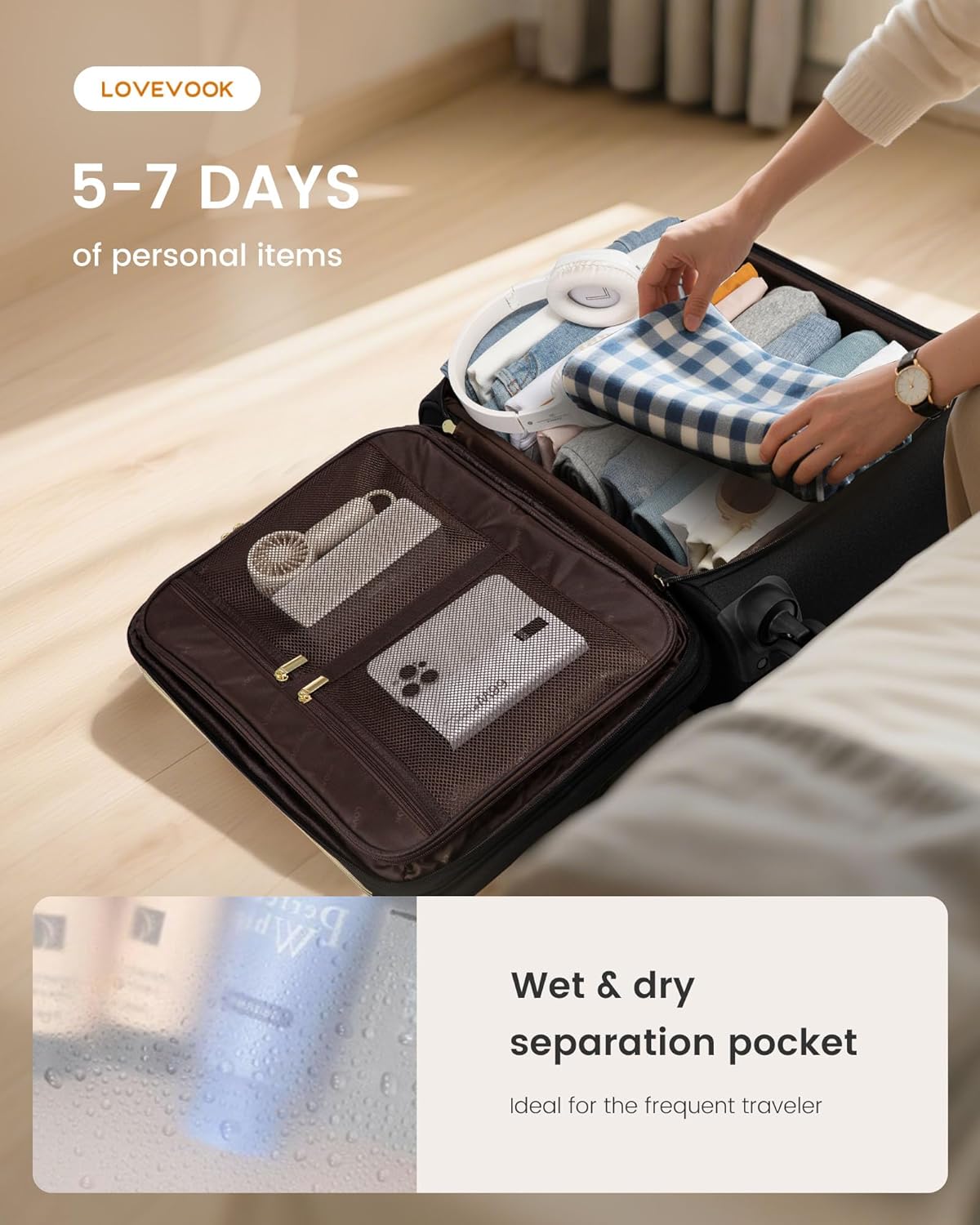 Lightweight Waterproof Suitcases, 20(Only available in the US)