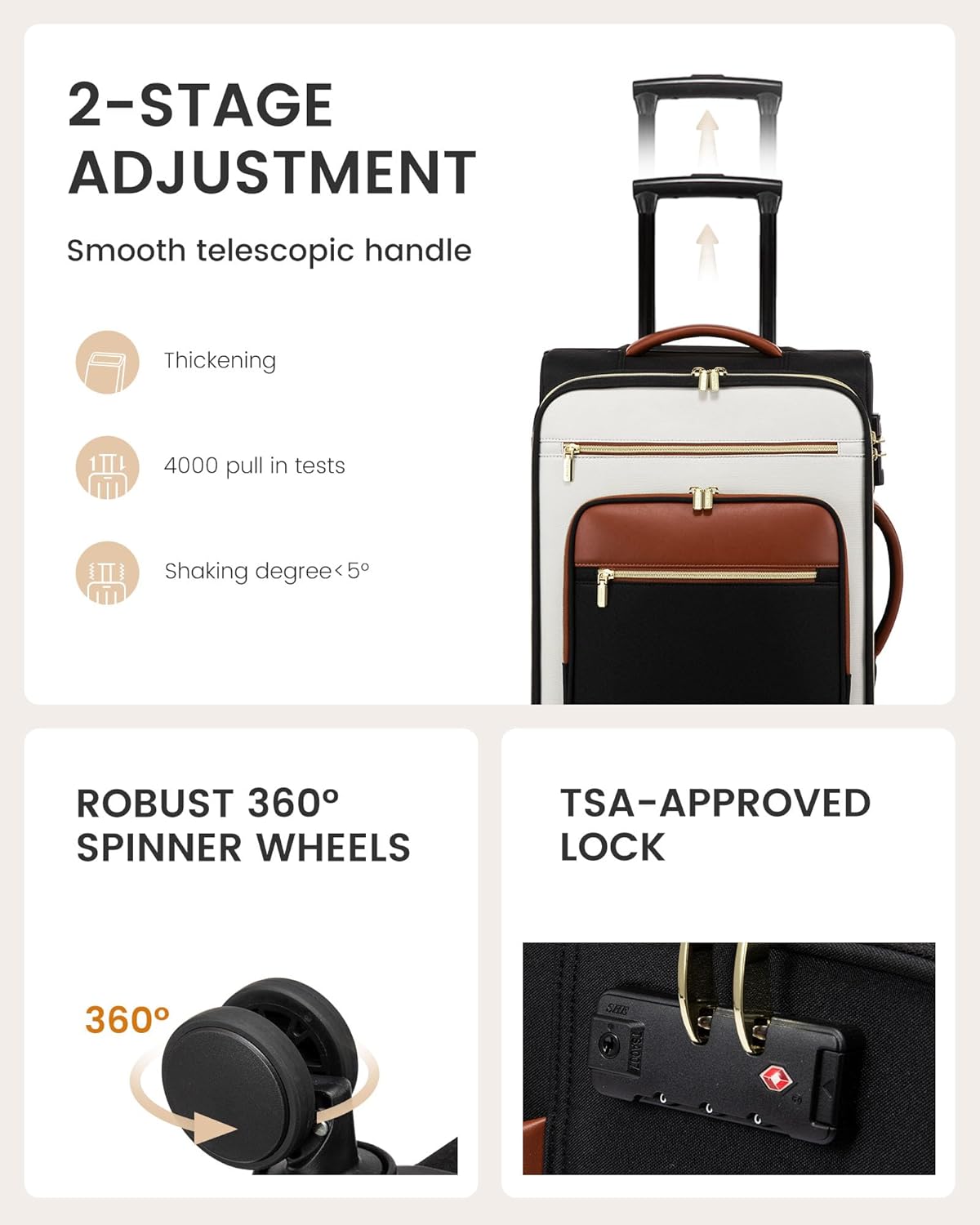 Lightweight Waterproof Suitcases, 20(Only available in the US)