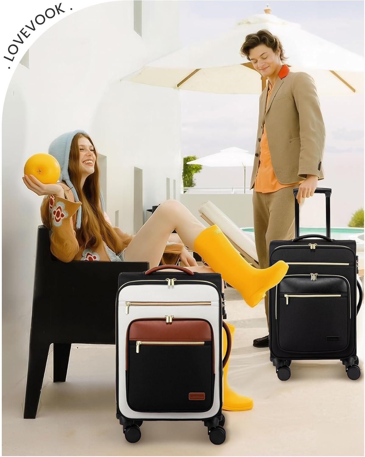 Lightweight Waterproof Suitcases, 20(Only available in the US)