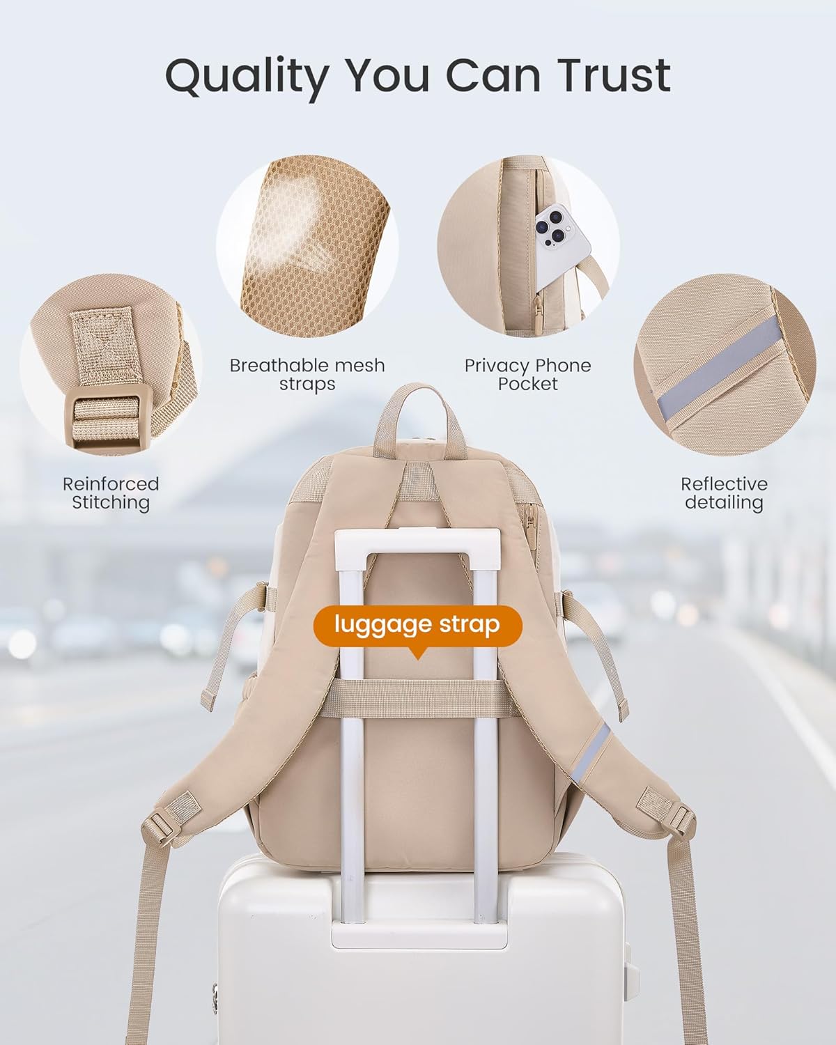 Large Capacity School Backpack, 15.6 17.3, 4400