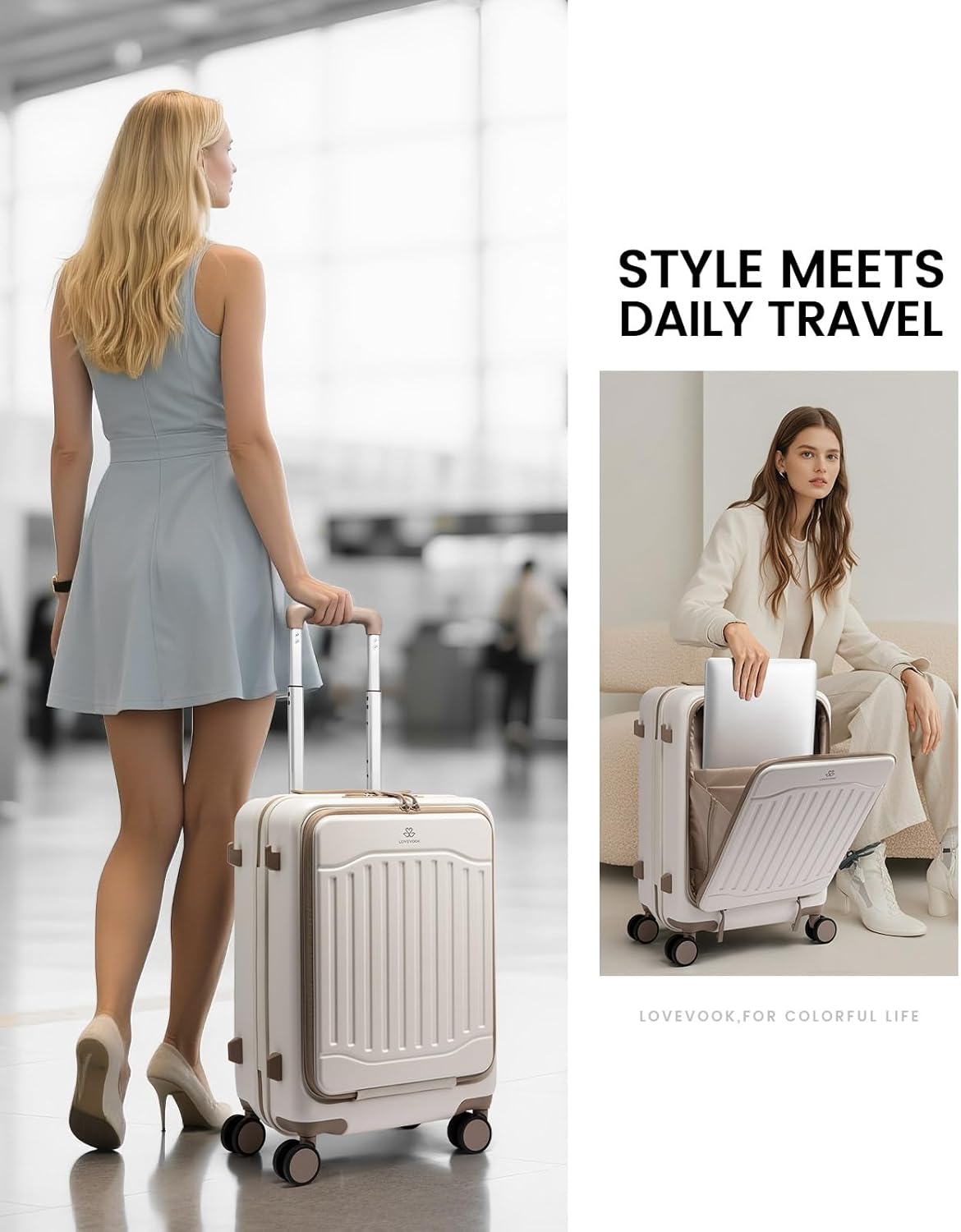 Carry On Suitcases with Wheels, 20(Only available in the US)