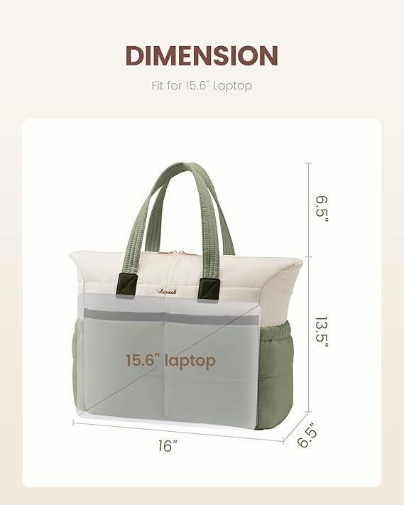 Multi-pocket Puffer Tote Bag, 15.6 17.3 (Only available in the US)