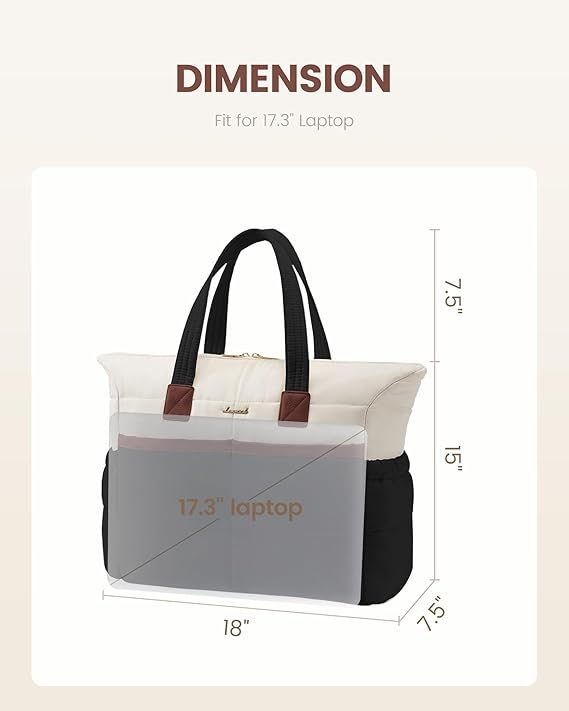 Multi-pocket Puffer Tote Bag, 15.6 17.3 (Only available in the US)