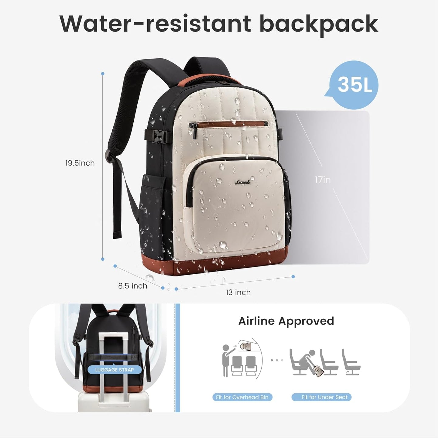 Lightweight School Backpack, 15.6 17, 4511