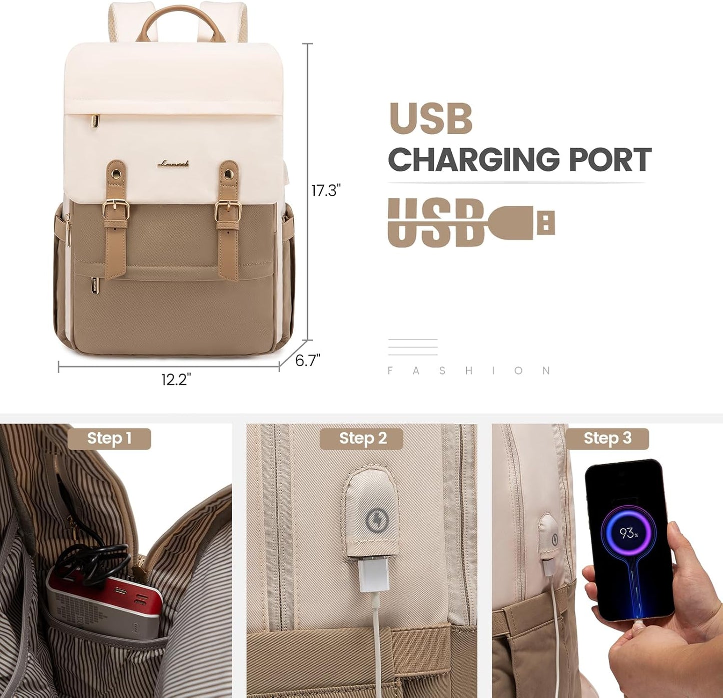 Travel Laptop Backpack, 15.6 17