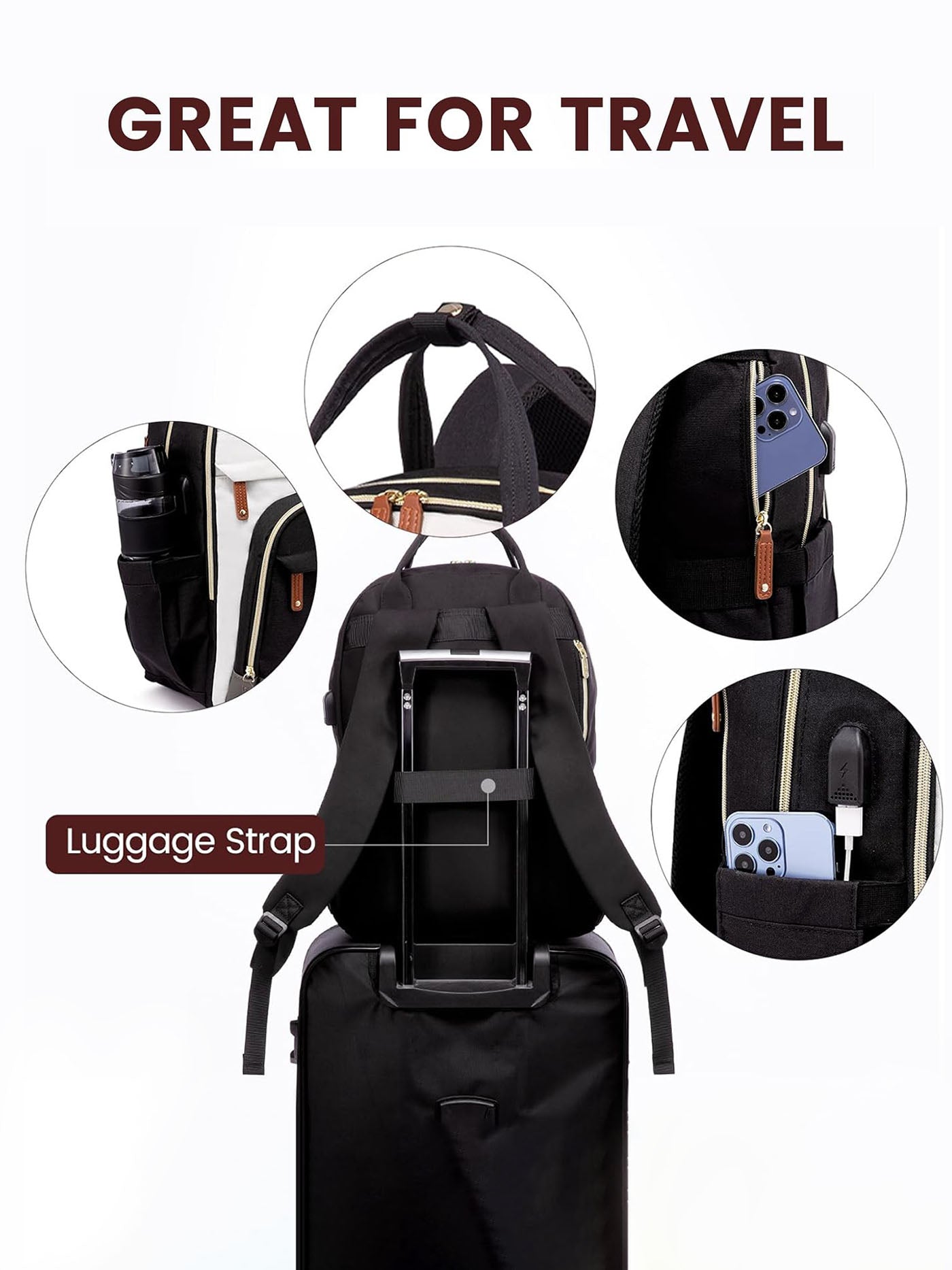 Molebelle Laptop Backpack, 15.6 17
