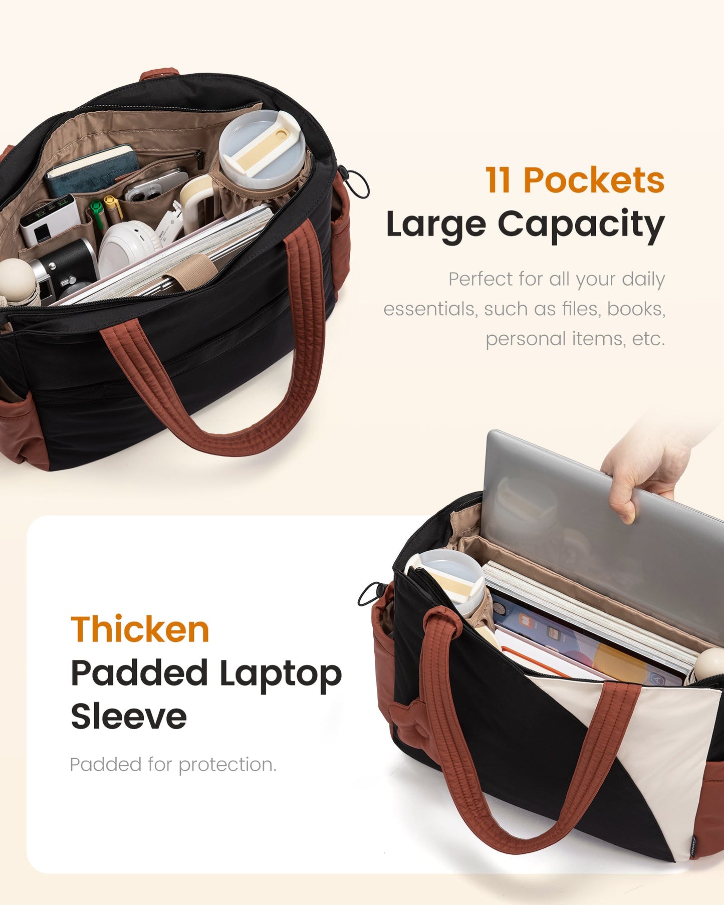 Puffer Work Bag, 15.6 17.3