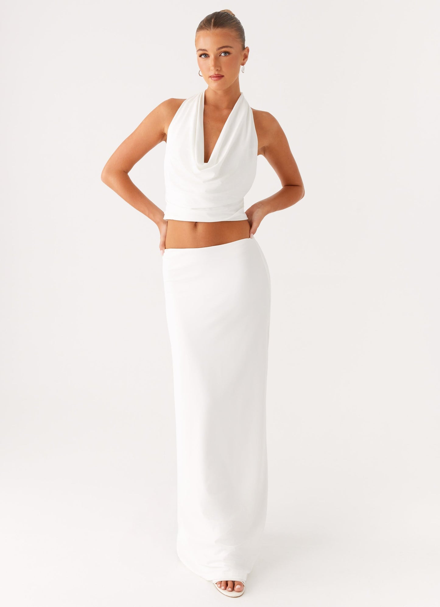 Ashi Cowl Top - White