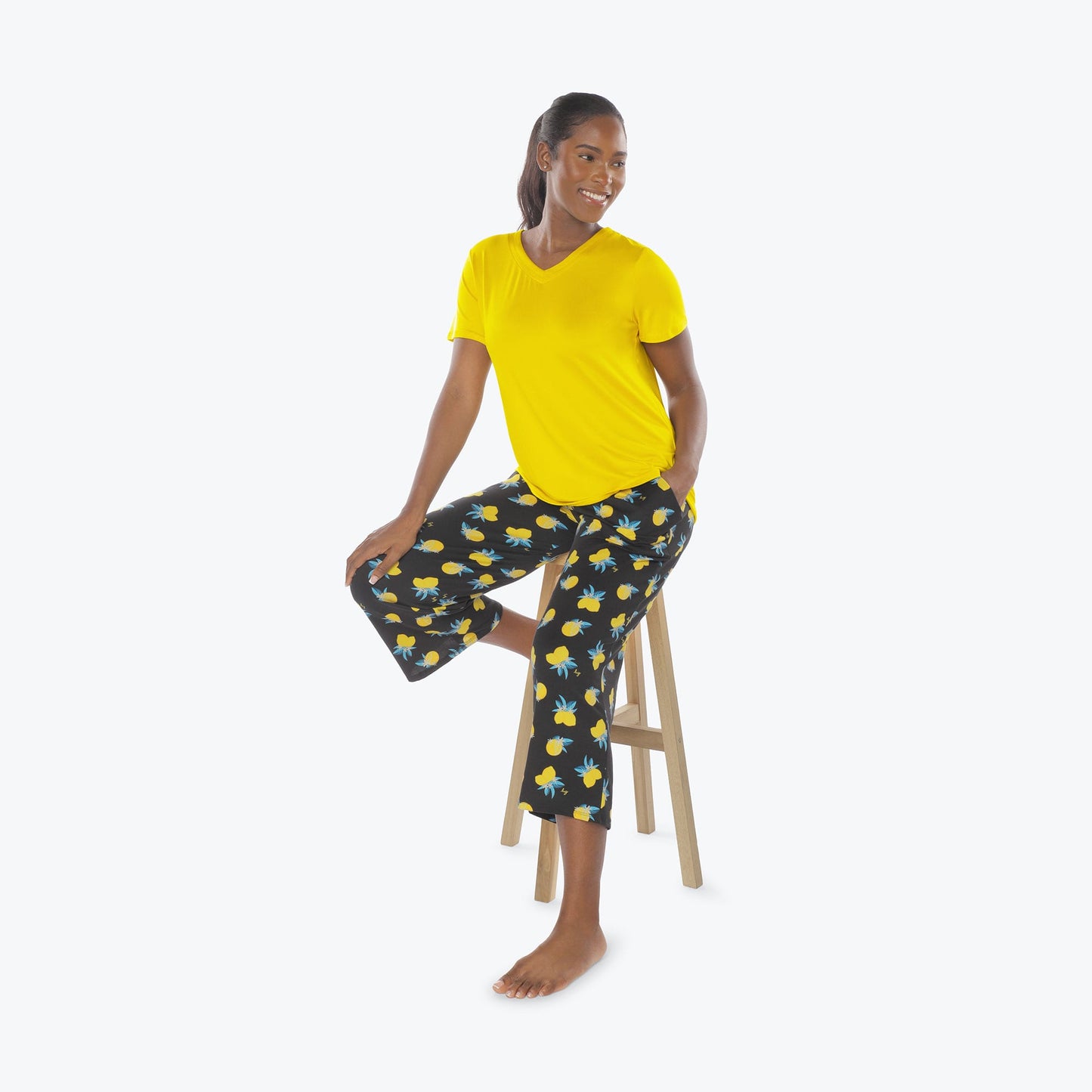 Boomerang Relaxed Tee & Cropped Pants Set