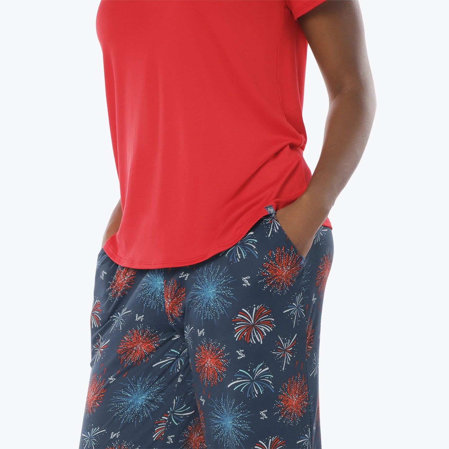 Boomerang Relaxed Tee & Cropped Pants Set