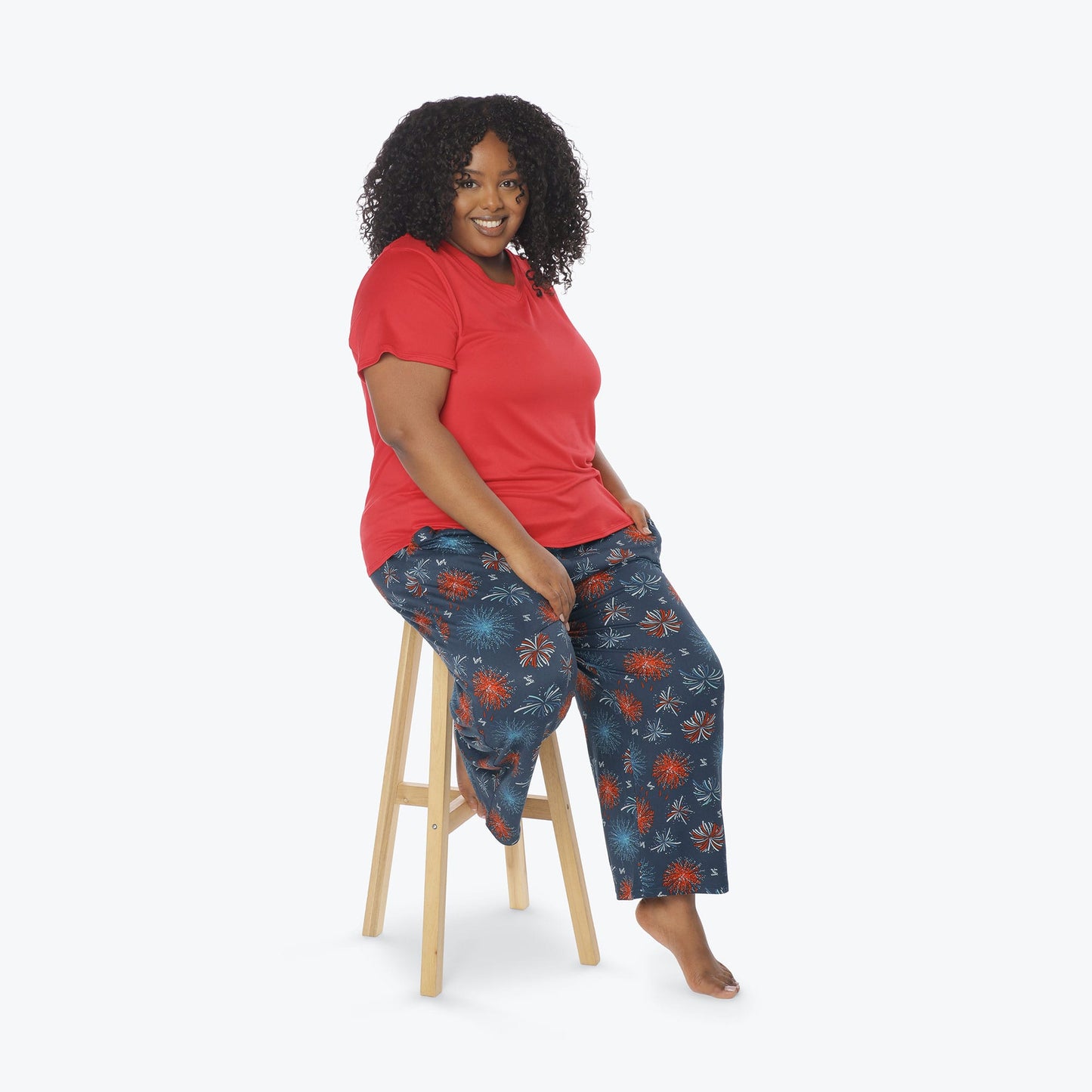 Boomerang Relaxed Tee & Cropped Pants Set