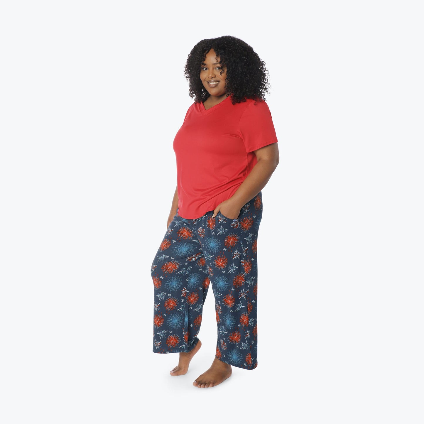 Boomerang Relaxed Tee & Cropped Pants Set