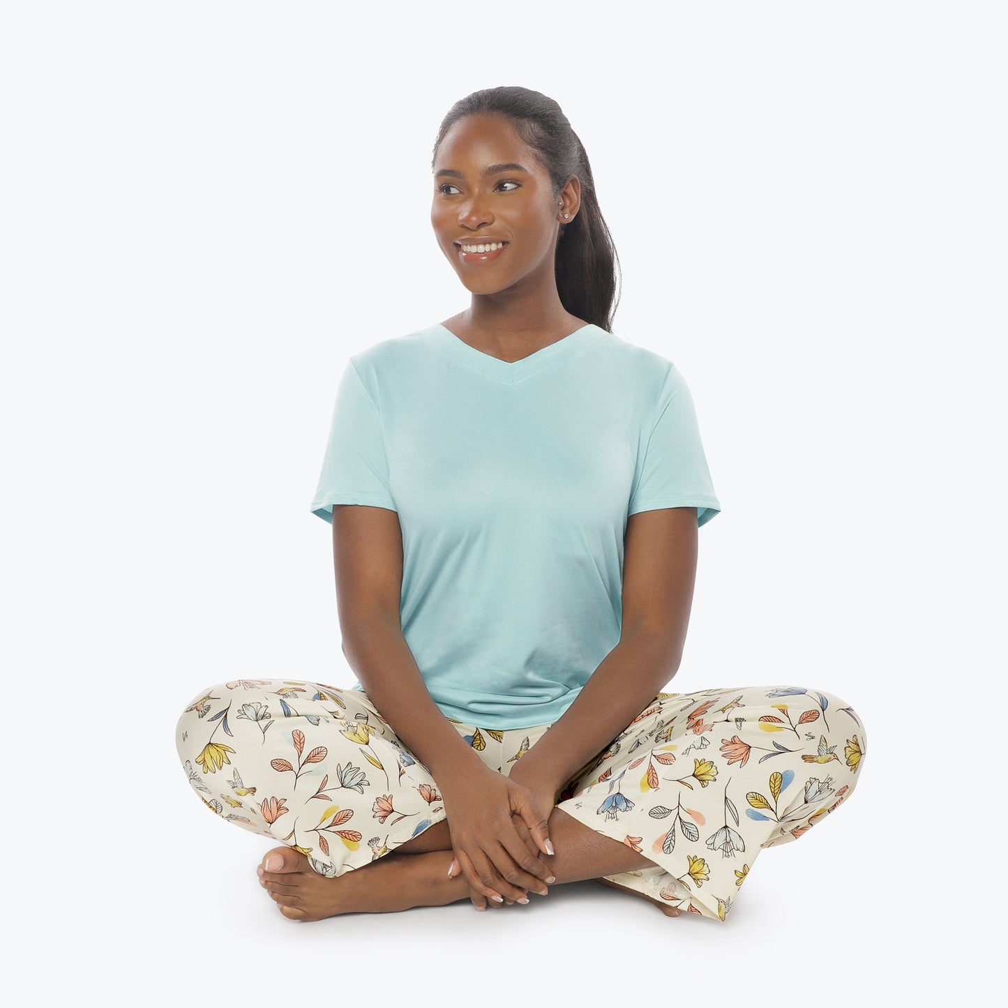 Boomerang Relaxed Tee & Cropped Pants Set
