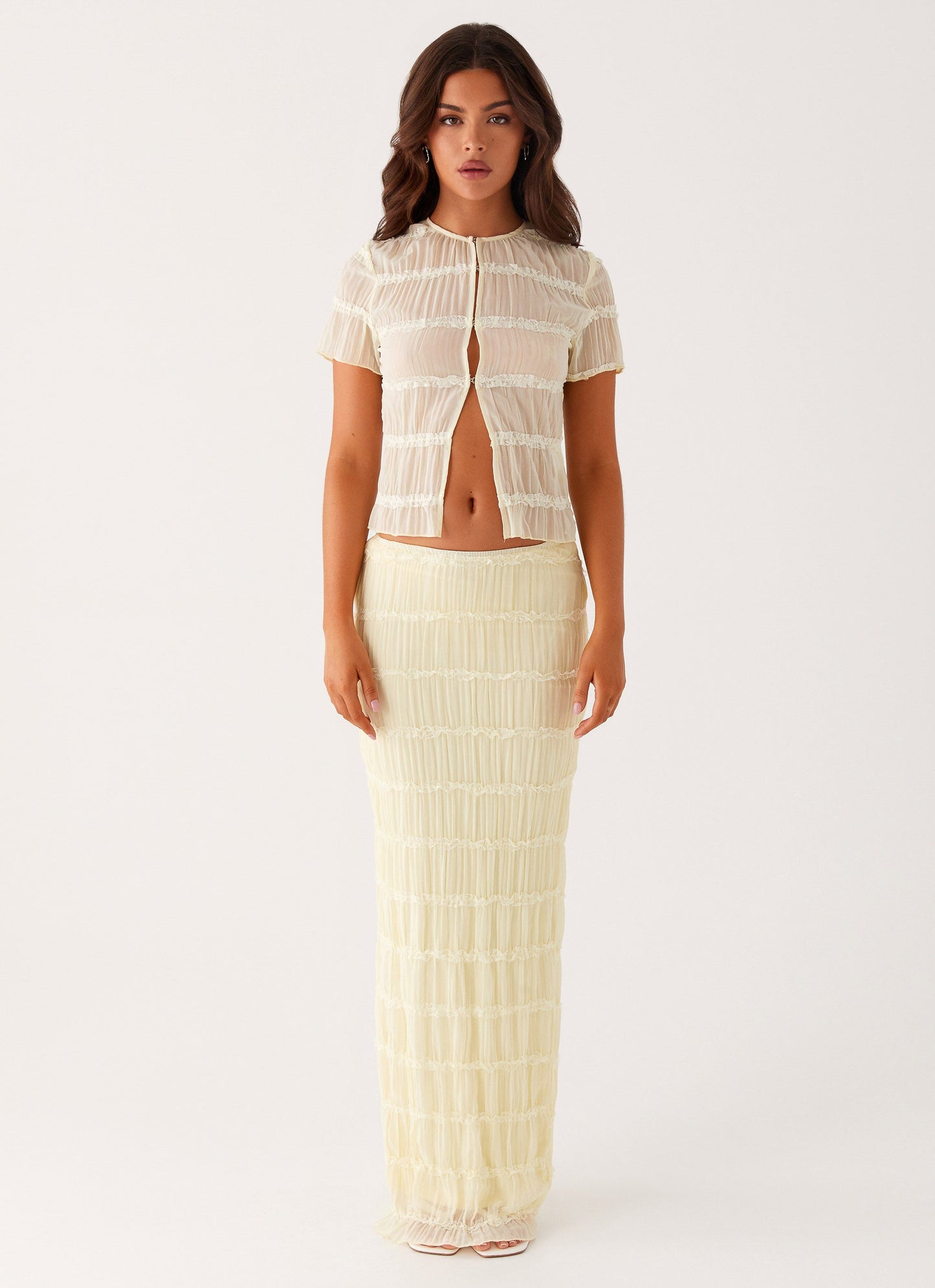Daydreaming Low Rise Maxi Skirt - Yellow