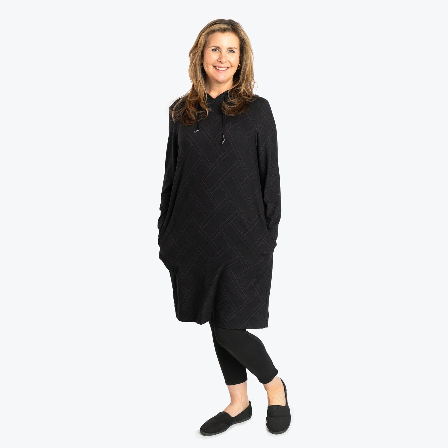 Dilly Dally Brushed Sweater Knit Lounge Dress