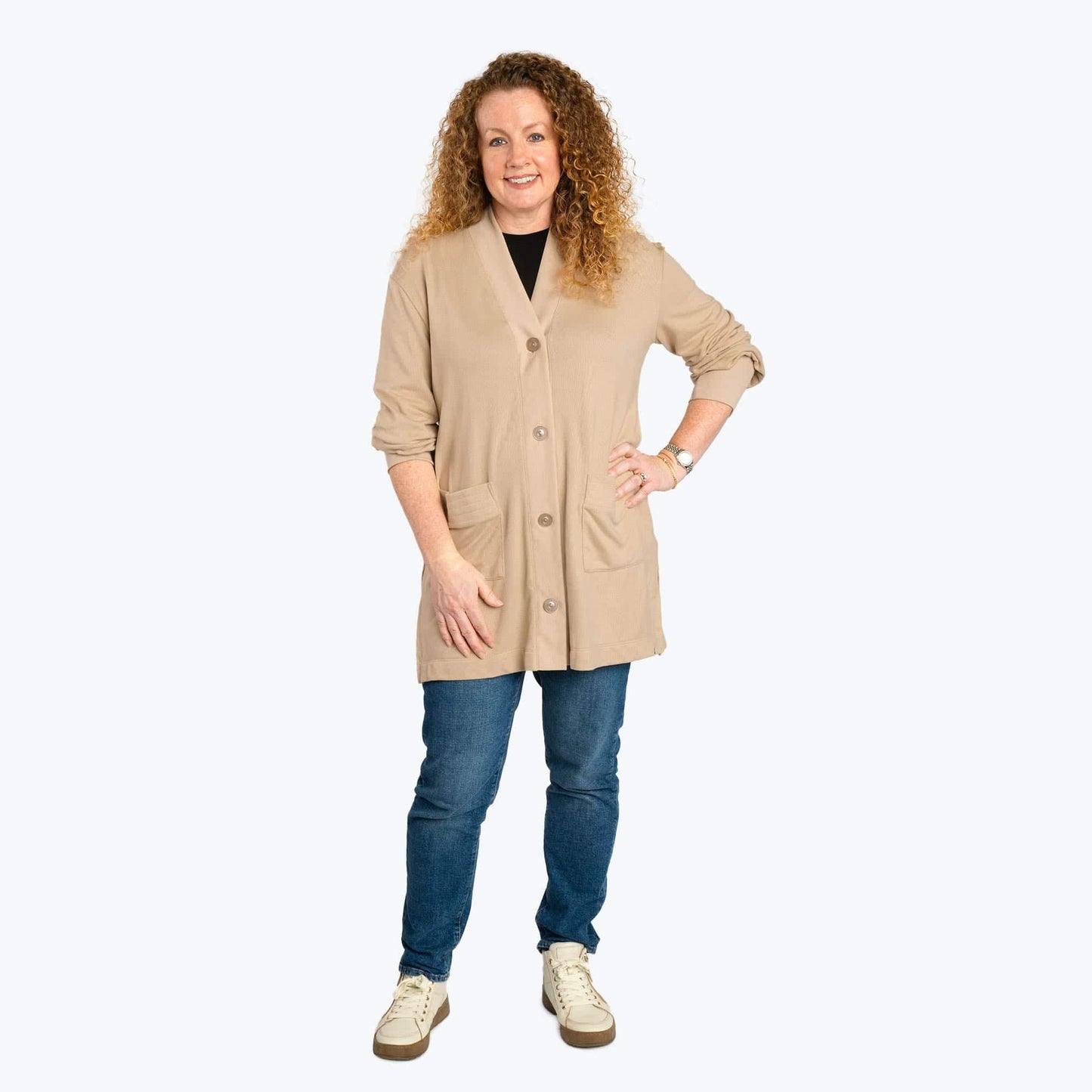Dolly Brushed Sweater Knit Button Front Cardigan