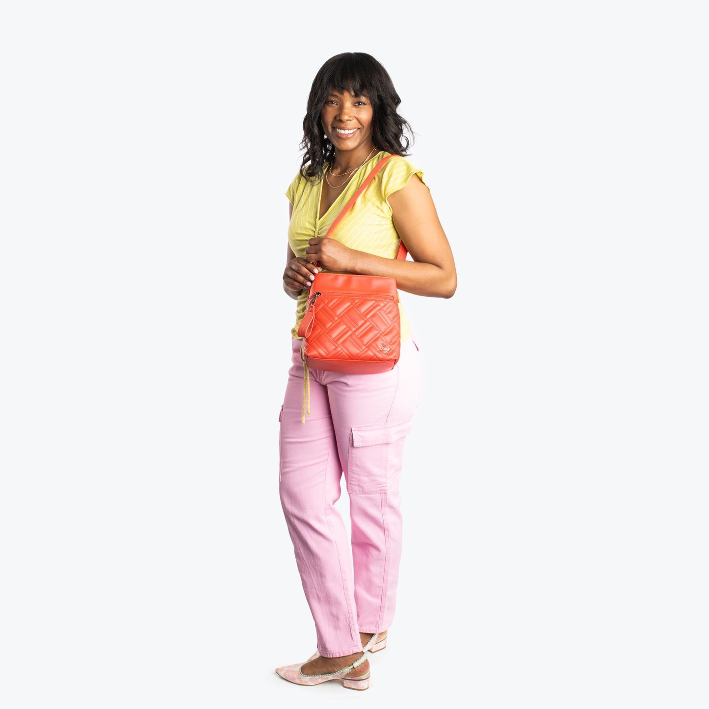 Double Dip Satin Luxe VL Crossbody Bag