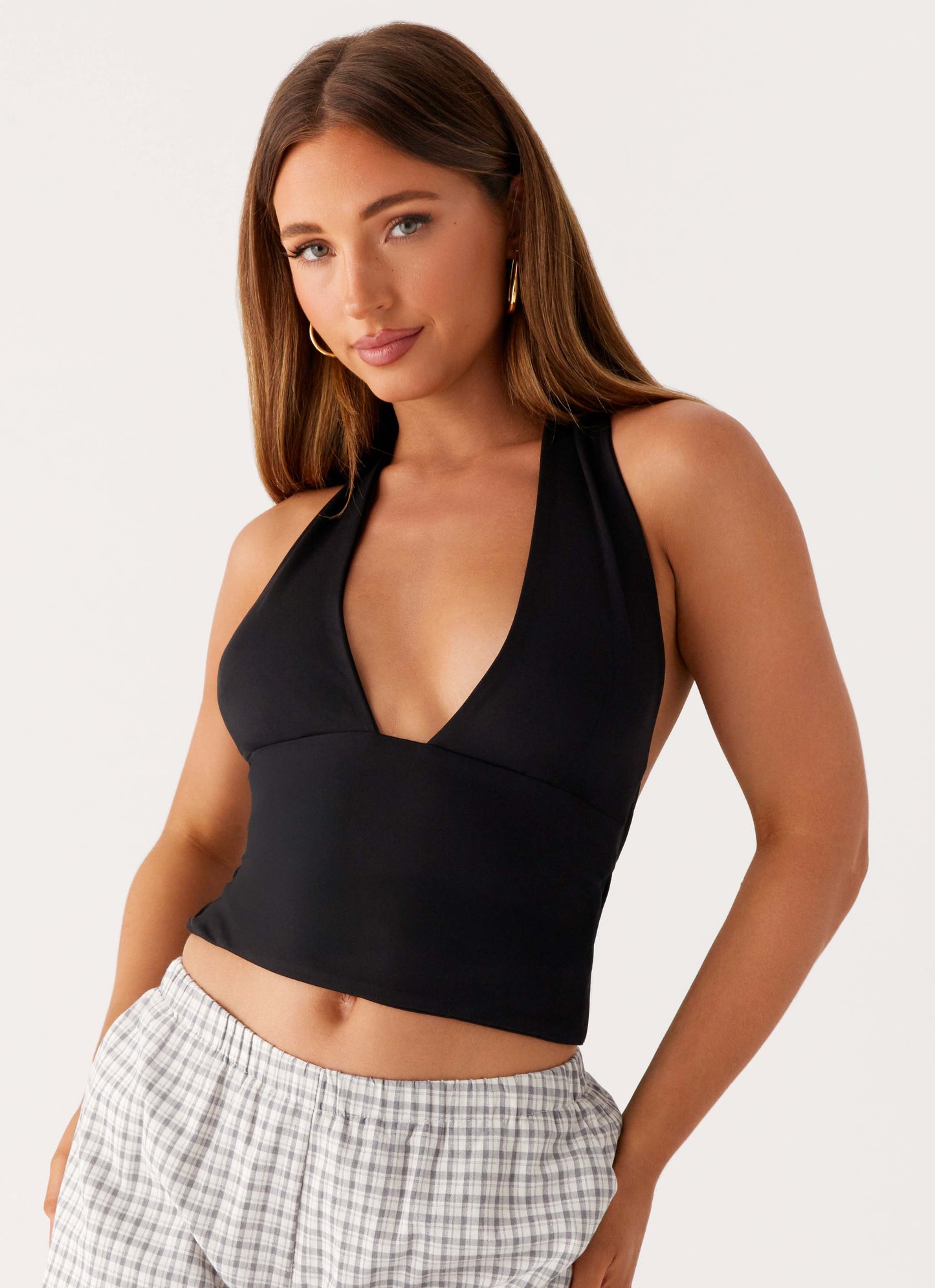 Fade Out Hardwear Halter Top - Black