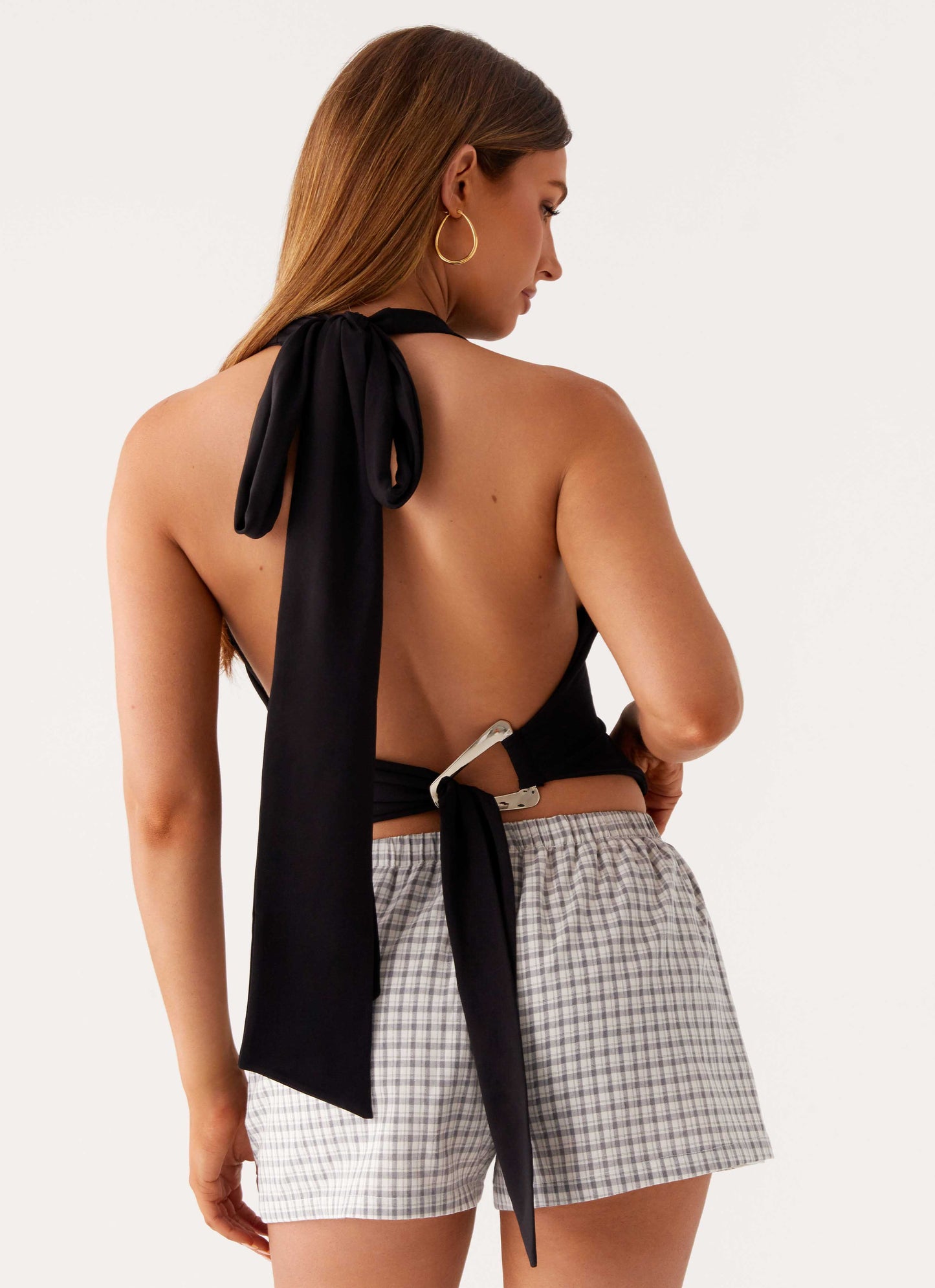 Fade Out Hardwear Halter Top - Black