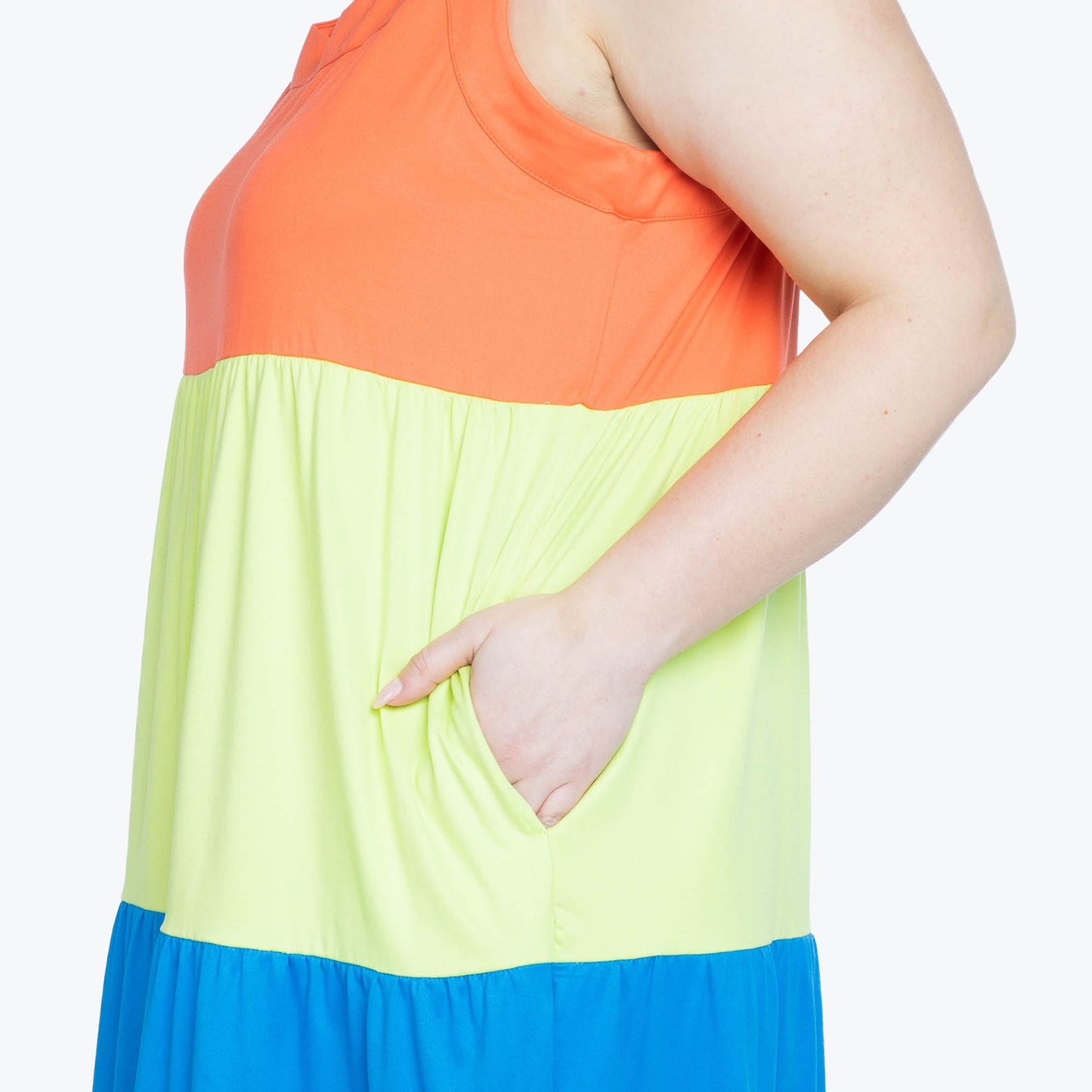 Flare Colorblock Dress