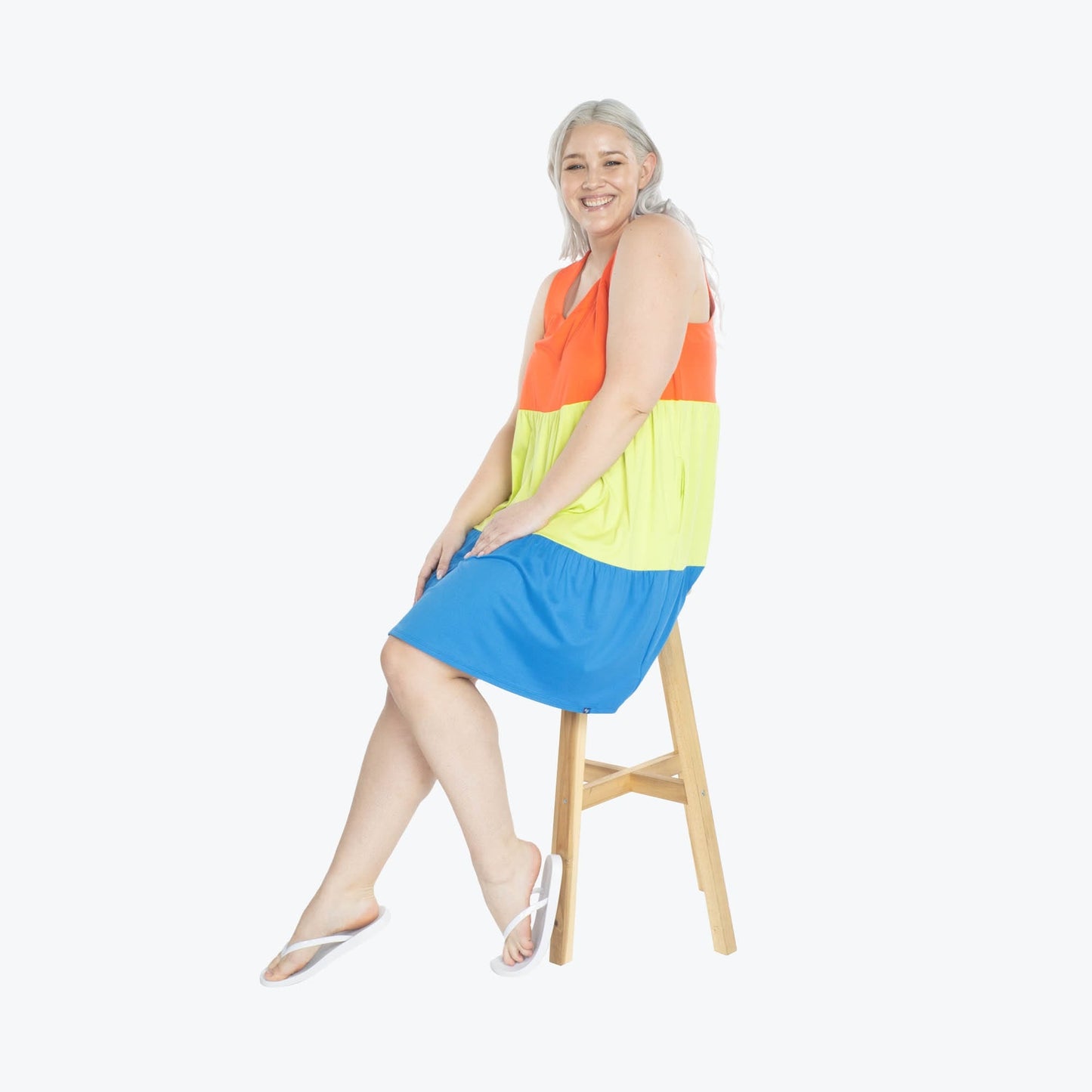 Flare Colorblock Dress