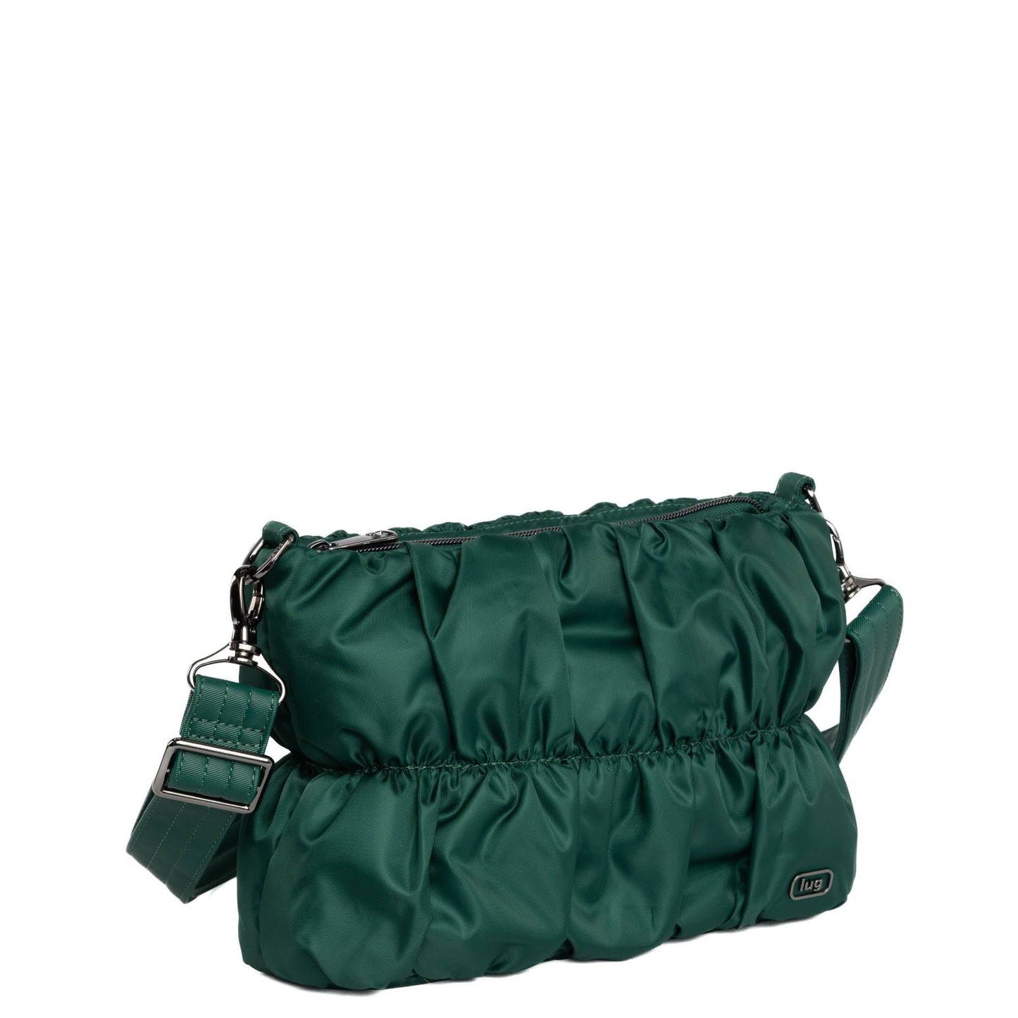 Flounce Ruched Crossbody Bag