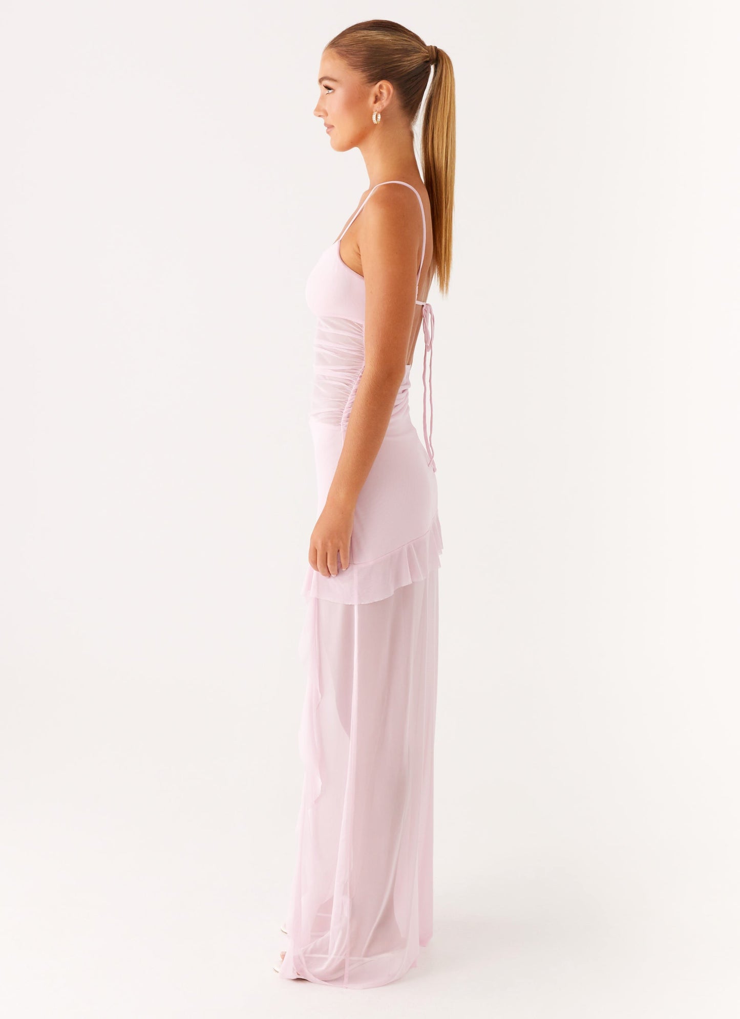 Jenni Ruffle Maxi Dress - Pink