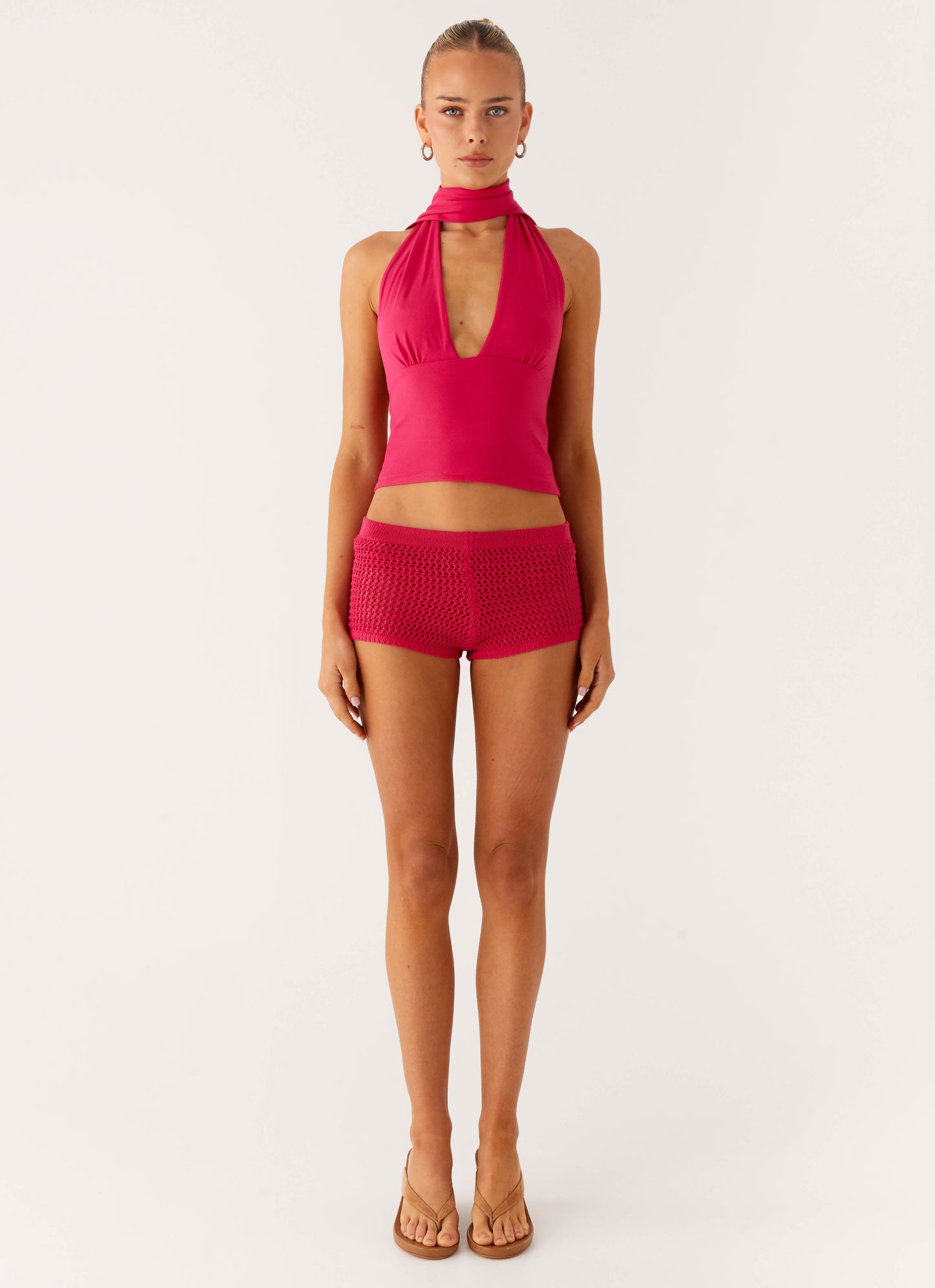 Lukella Chrochet Mini Short - Hot Pink