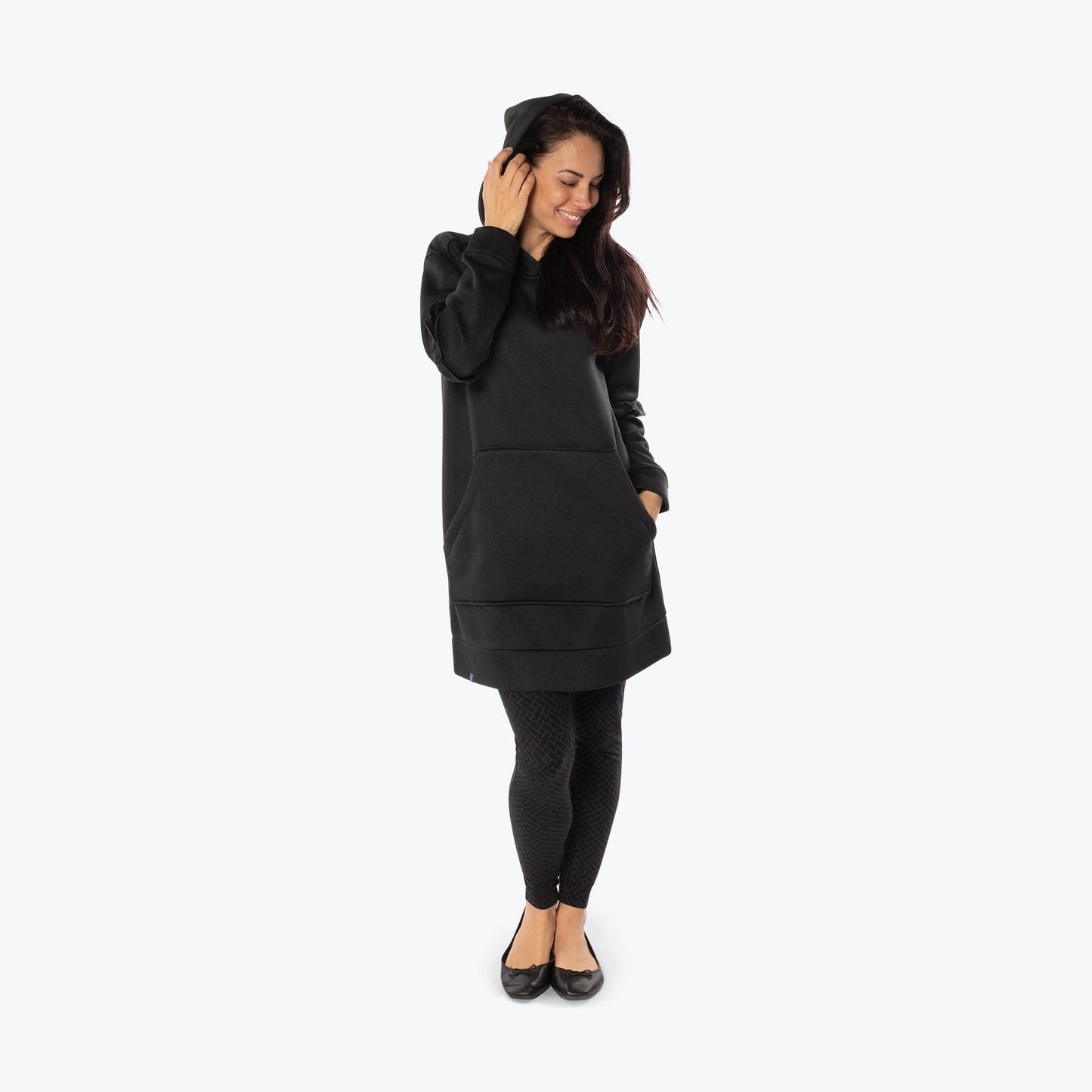 Peekaboo Sweater Fleece Tunic Hoodie