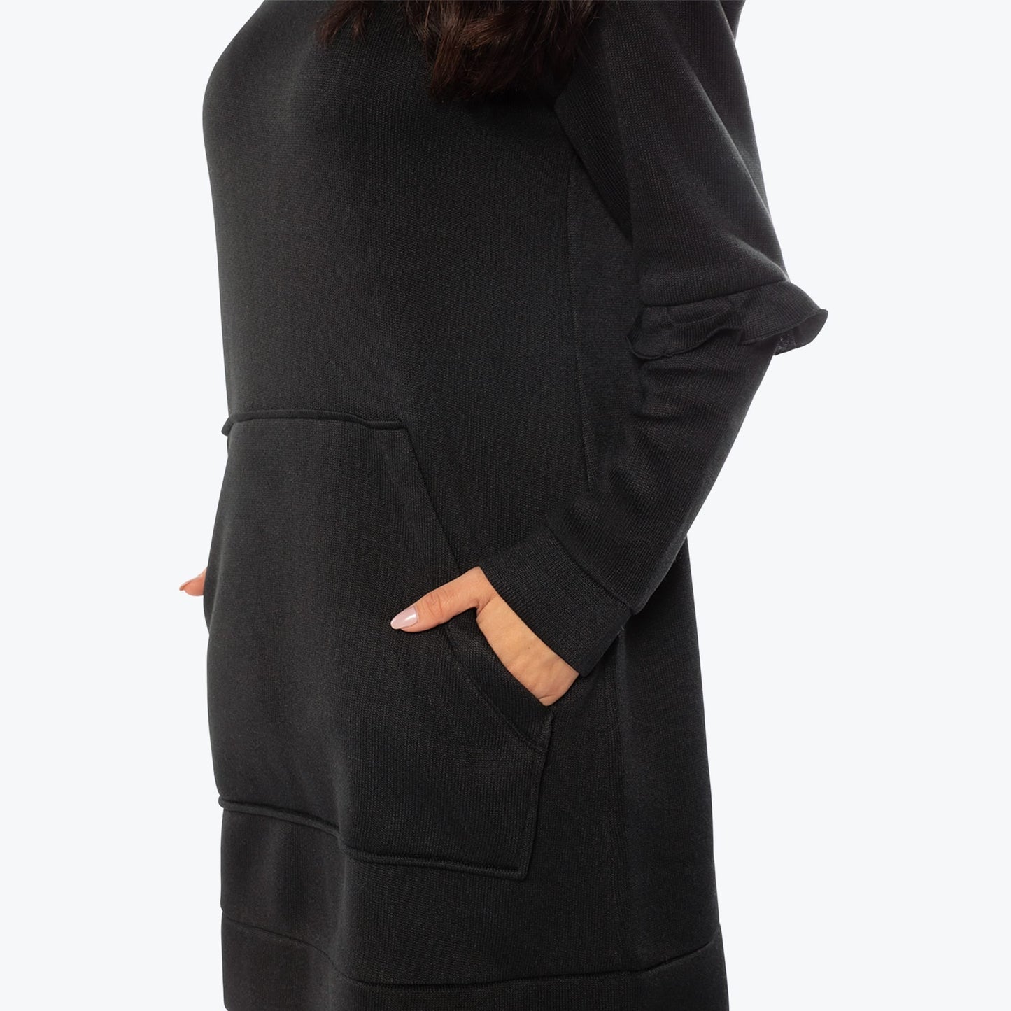 Peekaboo Sweater Fleece Tunic Hoodie