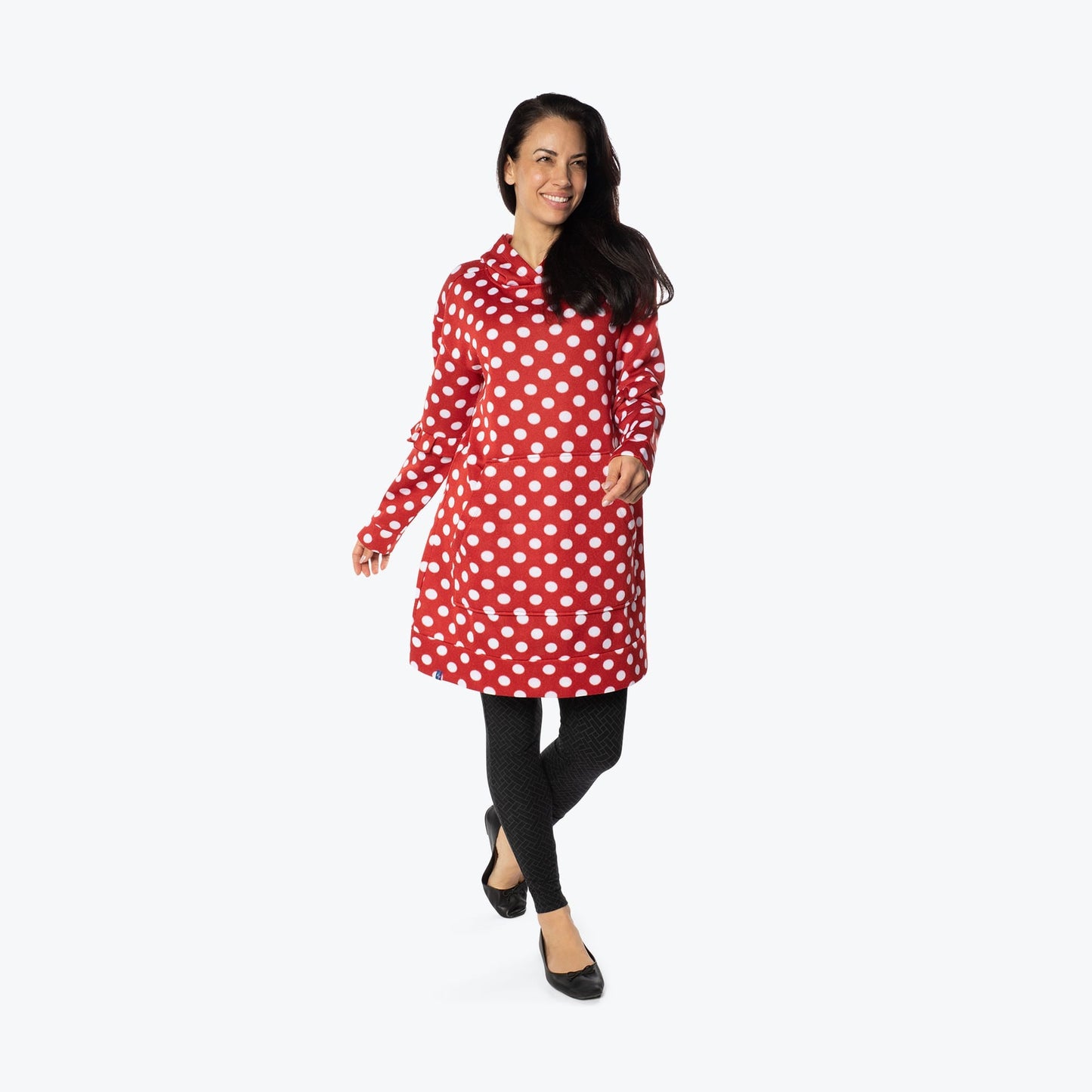 Peekaboo Sweater Fleece Tunic Hoodie