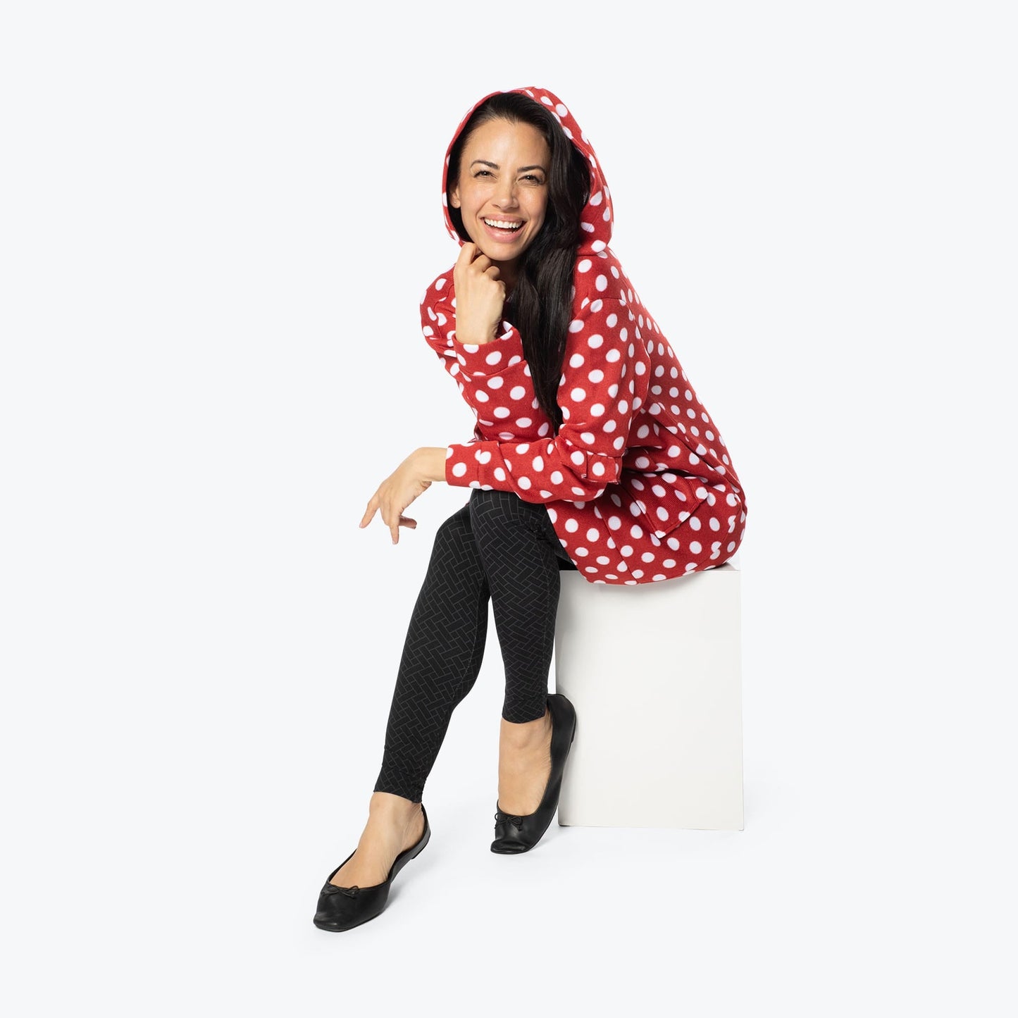 Peekaboo Sweater Fleece Tunic Hoodie