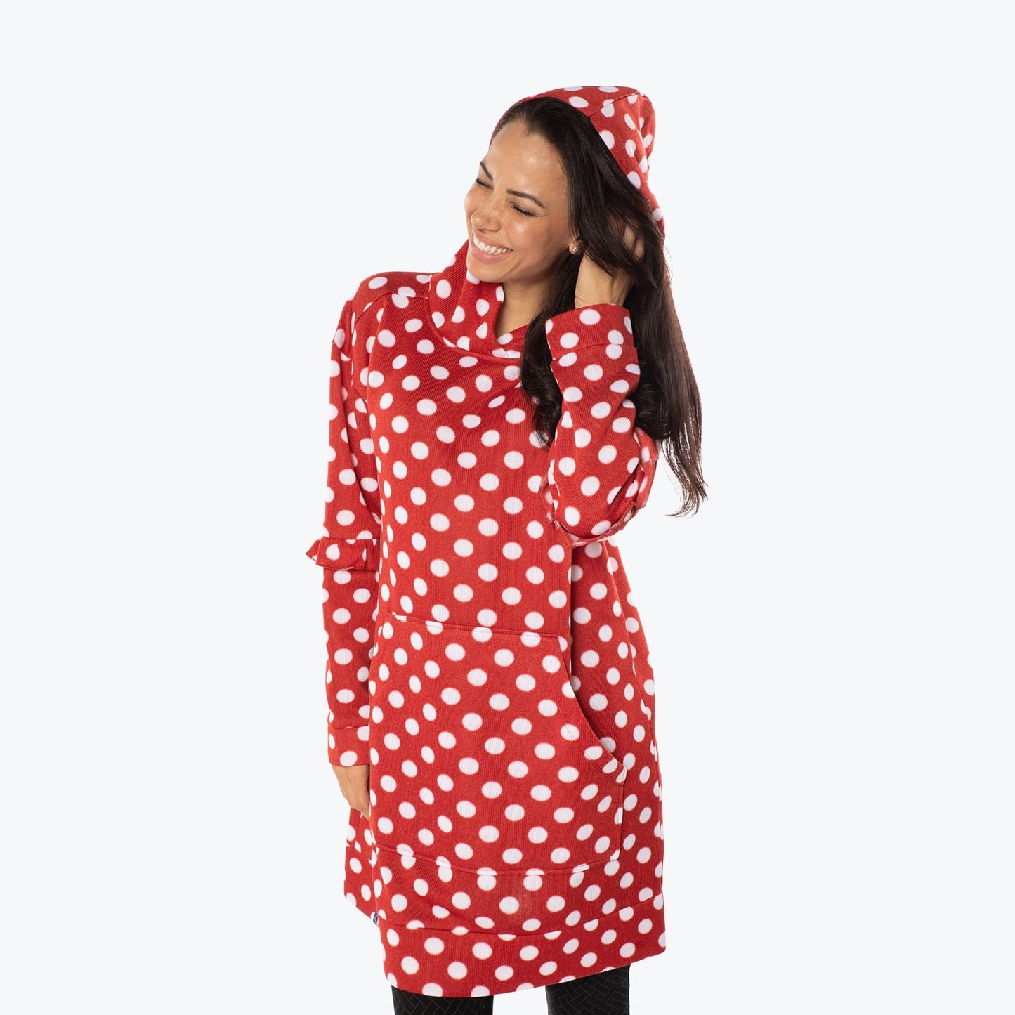 Peekaboo Sweater Fleece Tunic Hoodie