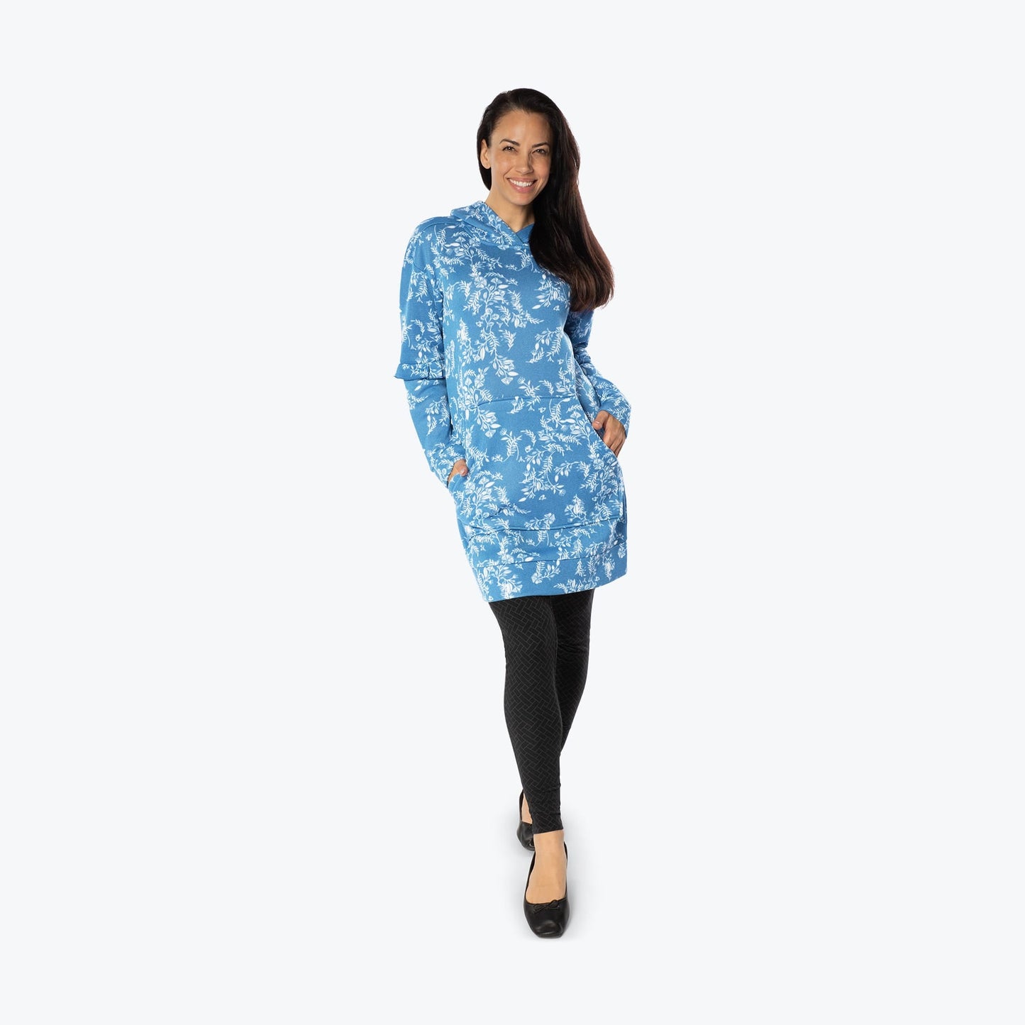 Peekaboo Sweater Fleece Tunic Hoodie