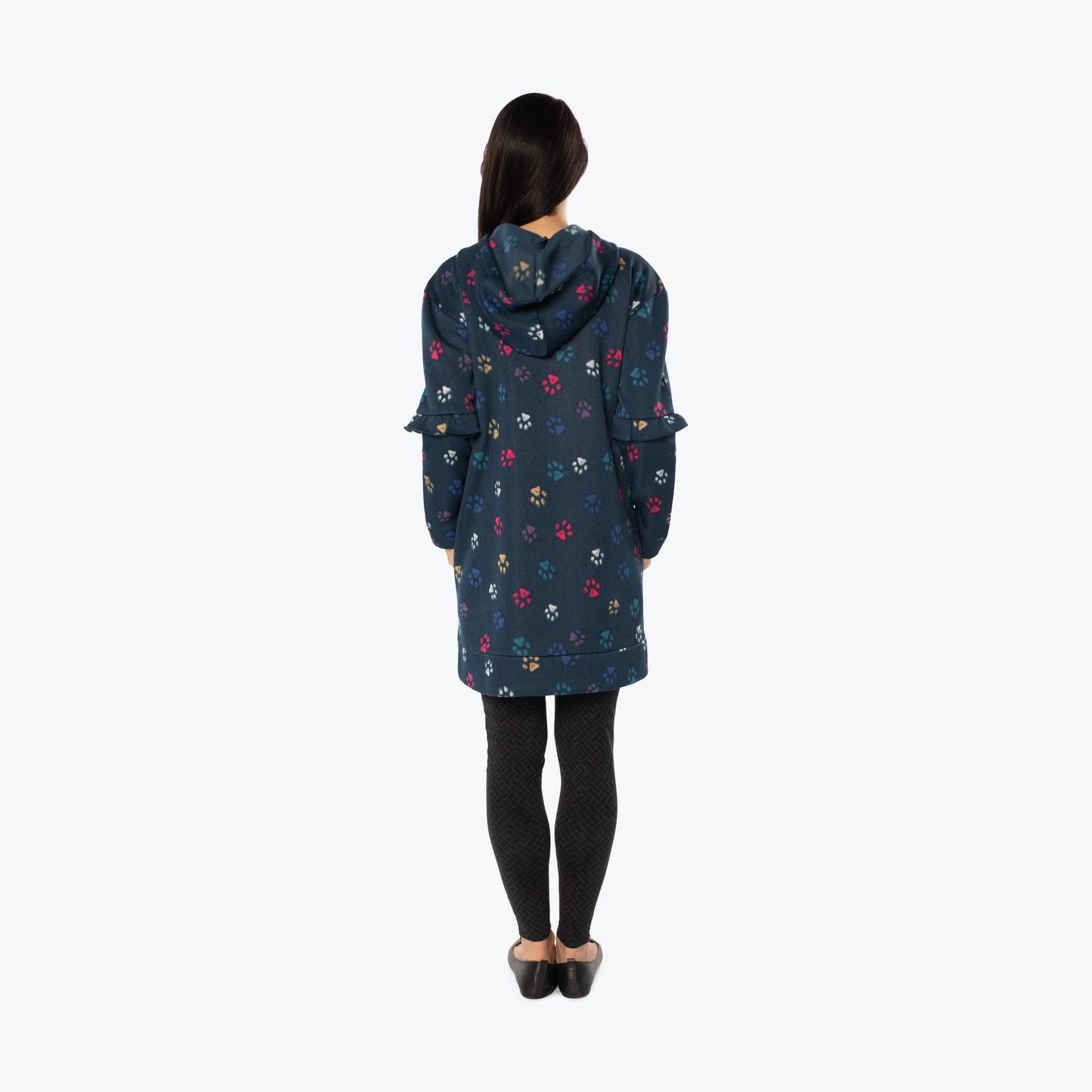 Peekaboo Sweater Fleece Tunic Hoodie