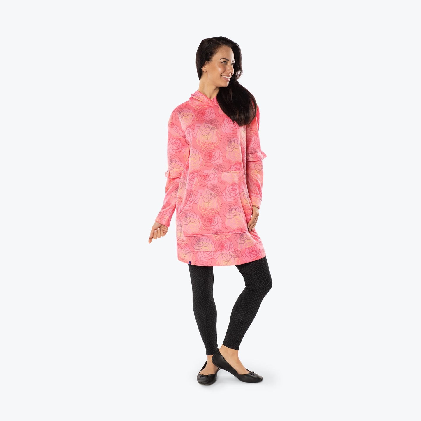 Peekaboo Sweater Fleece Tunic Hoodie
