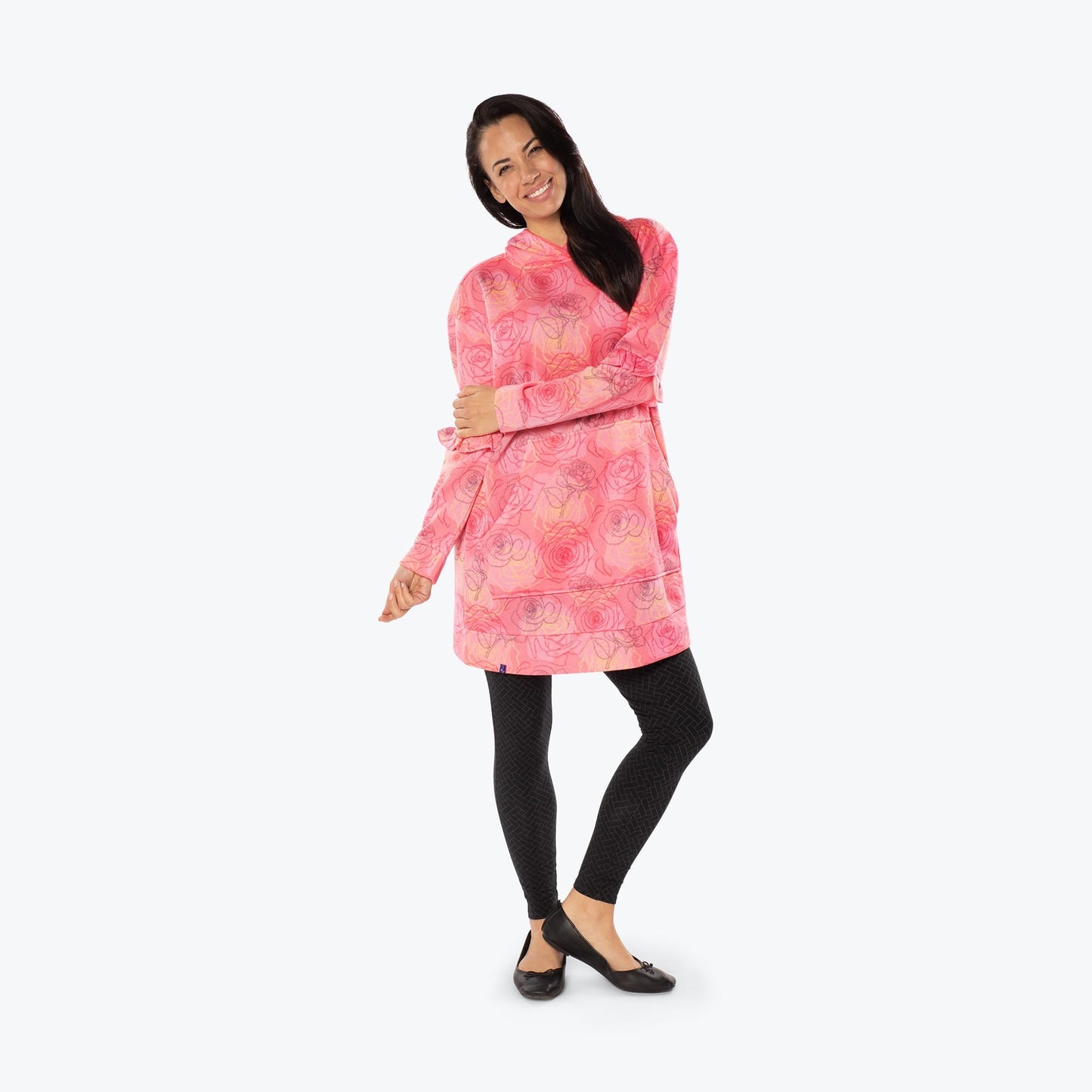 Peekaboo Sweater Fleece Tunic Hoodie