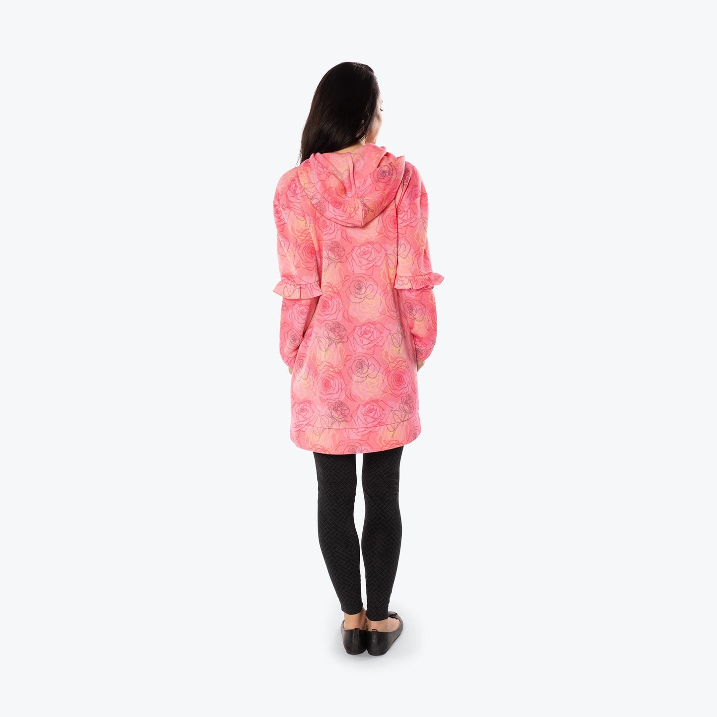 Peekaboo Sweater Fleece Tunic Hoodie